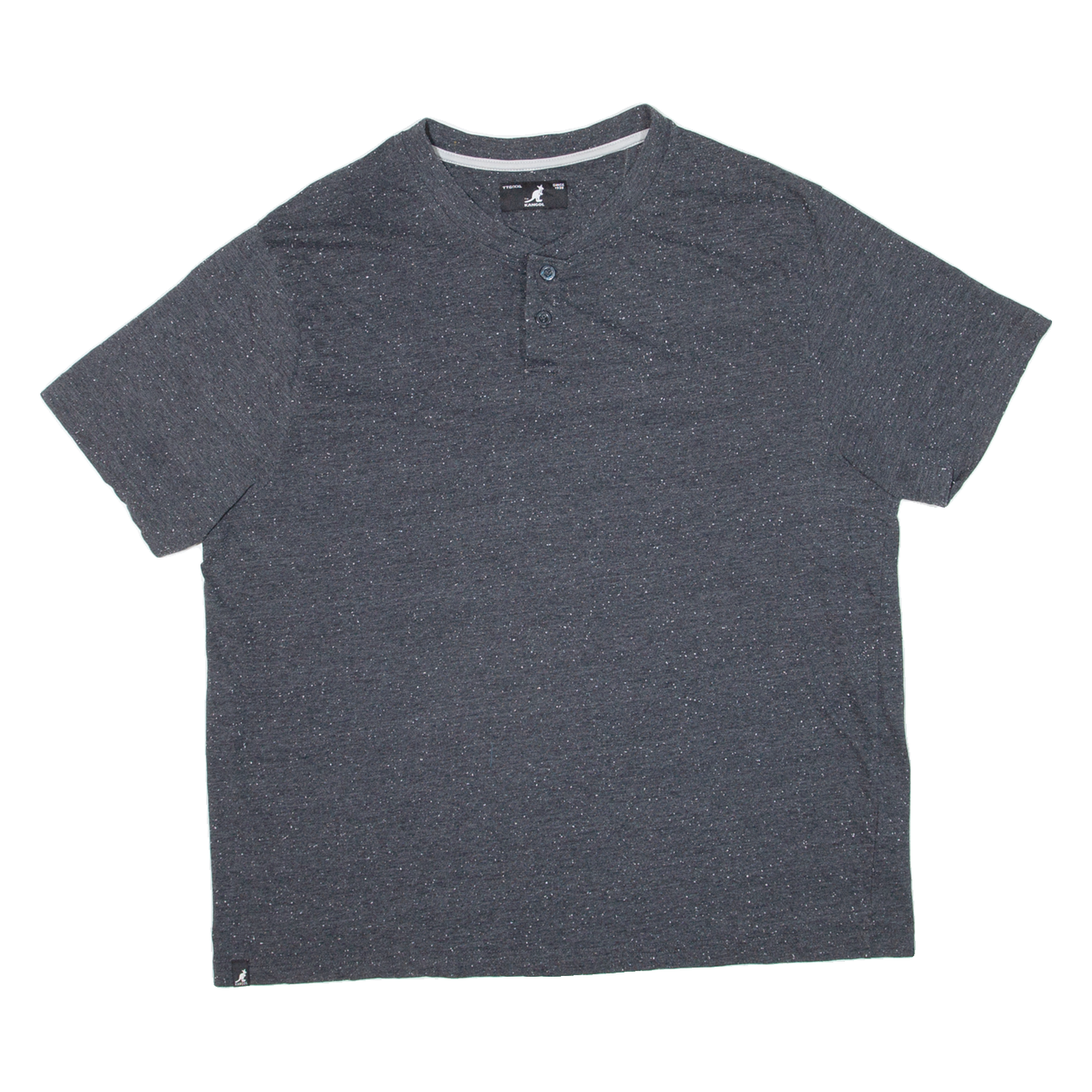 KANGOL Mens T-Shirt Grey Button Neck 2XL Refurbished - N/A refurbished available on Cerqular