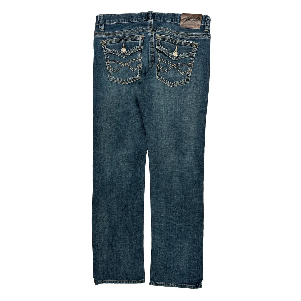 Seven 7 Jeans - 36W 34L Blue Cotton Refurbished - Thrifted (note: this is a term often used to describe second- refurbished available on Cerqular