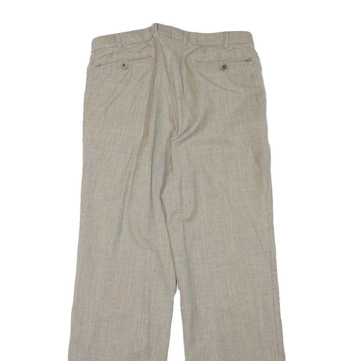 Womens Regular Fit Beige Wool Blend Zip Closure Trousers W29 L29 Classic Refurbished - N/A refurbished available on Cerqular