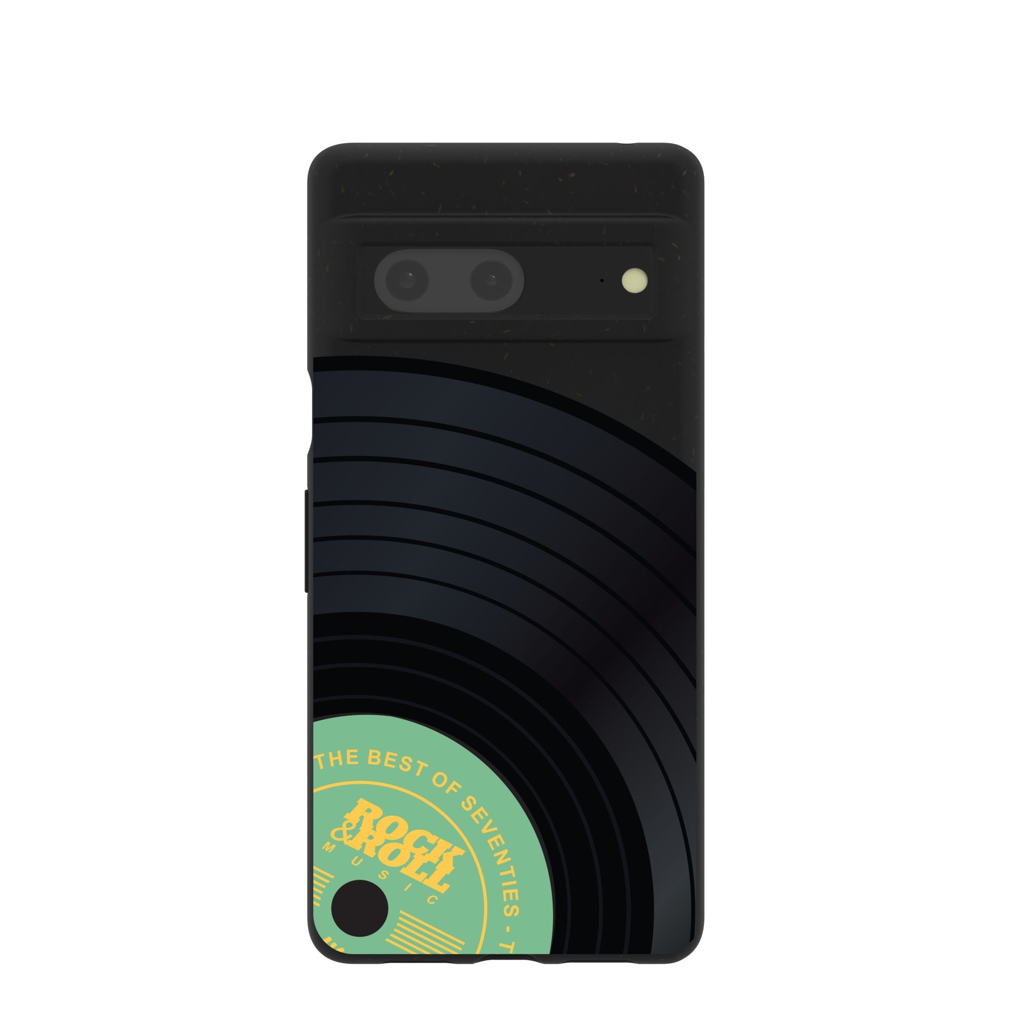 Black Vinyl Vibes Google Pixel 7 Case Refurbished - Pela Case refurbished available on Cerqular