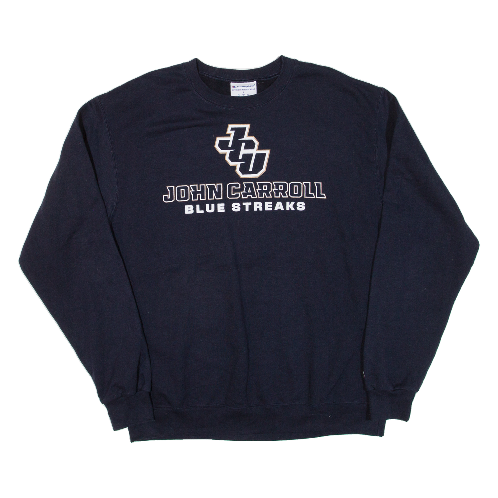 Buy CHAMPION John Carroll Blue Streaks Mens Sweatshirt Blue USA L Refurbished - $28.59 CHAMPION John Carroll Blue Streaks Mens Sweatshirt Blue USA L Refurbished - N/A refurbished available on Cerqular
