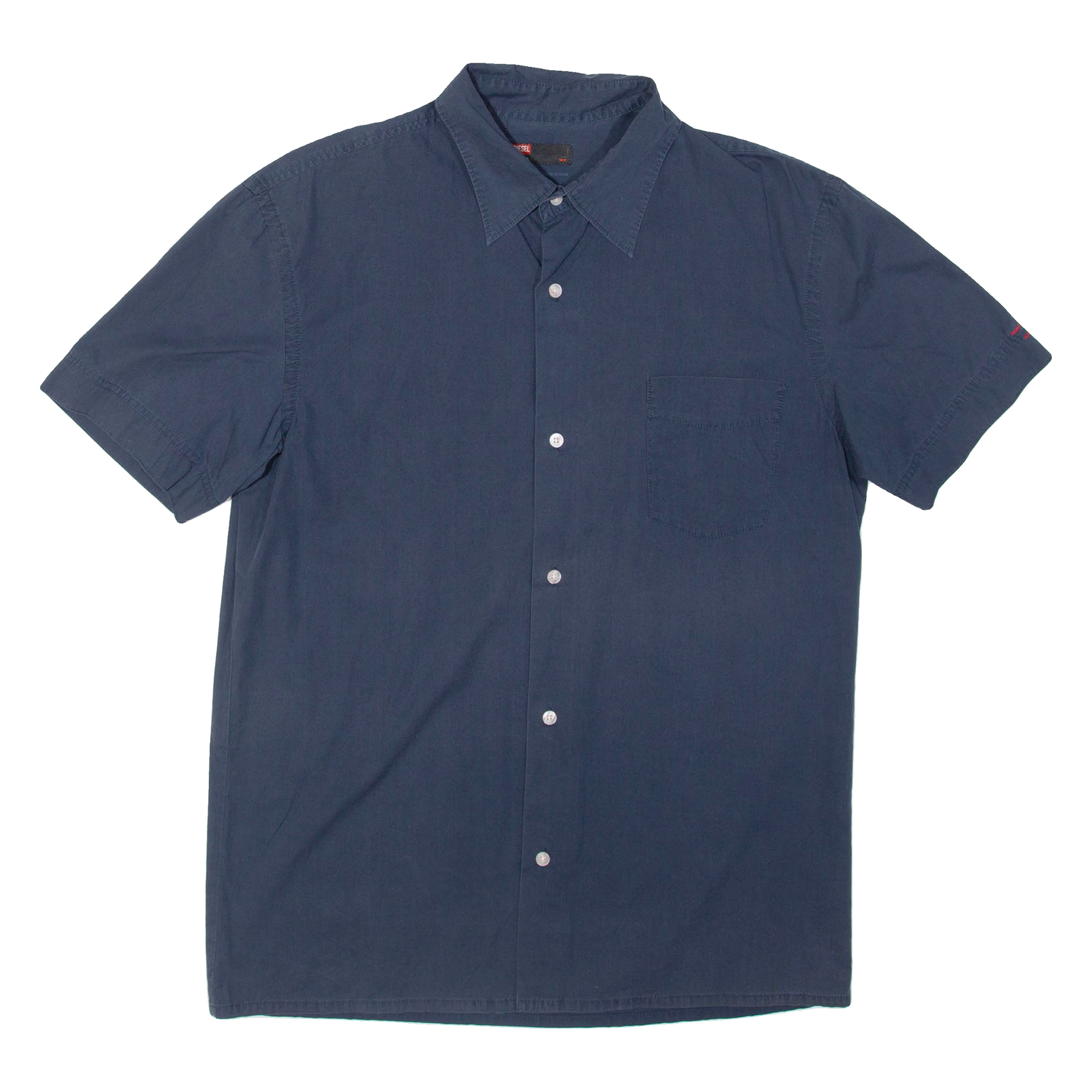 DIESEL Mens Plain Shirt Blue XL Refurbished - N/A refurbished available on Cerqular