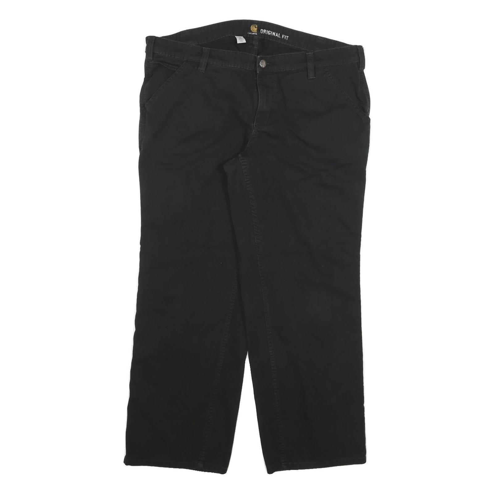 CARHARTT Womens Regular Black Cotton Blend Workwear Trousers W36 L29 Refurbished - N/A refurbished available on Cerqular