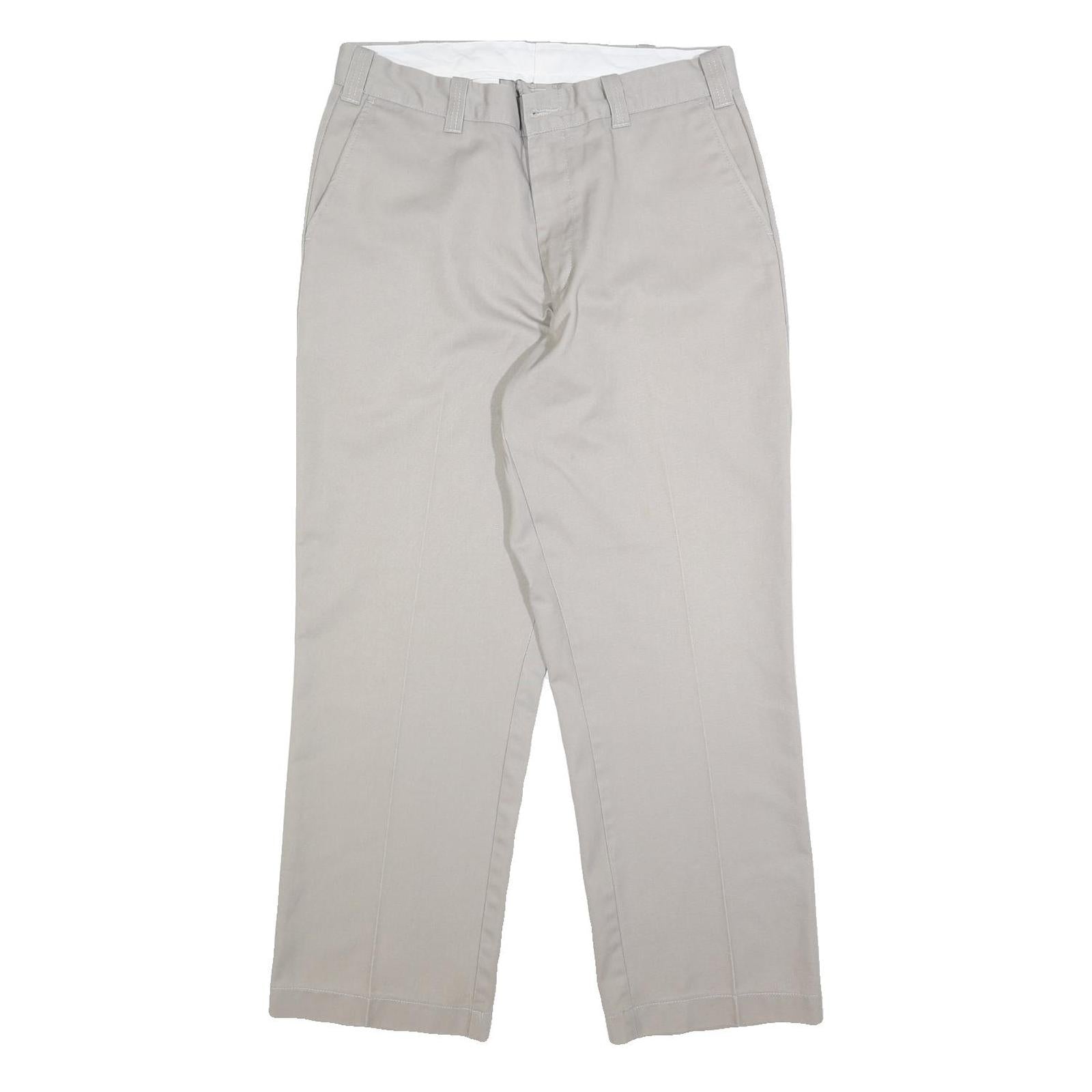 BIG MAC Mens Relaxed Beige Trousers W32 L29 Cotton Blend Zip Pocket Casual Refurbished - N/A refurbished available on Cerqular