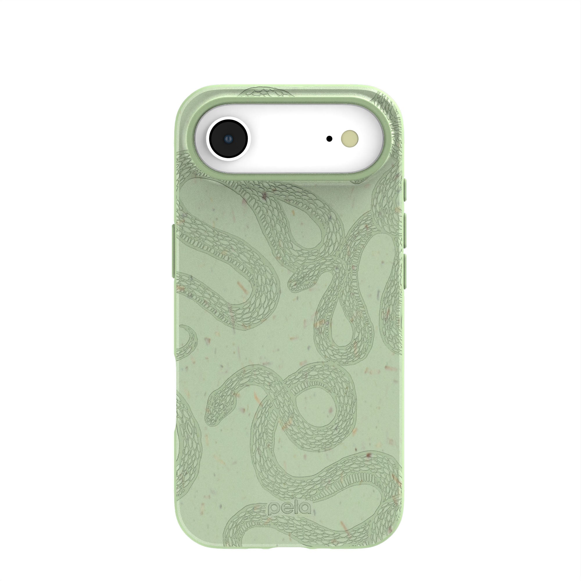 Sage Green Snaky iPhone Air Case | MagSafe Compatibility: Without MagSafe Refurbished - Pela Case refurbished available on Cerqular