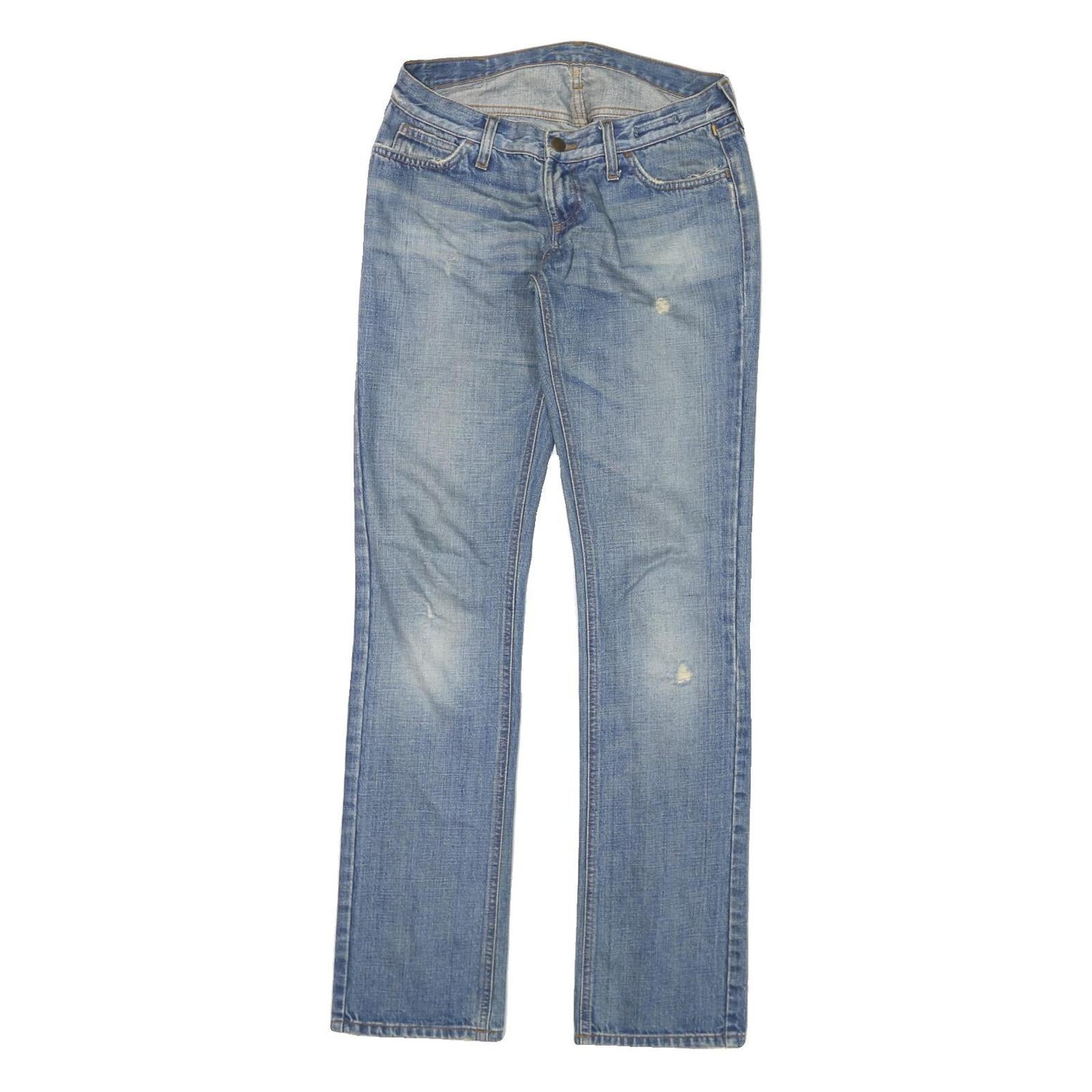 MELTIN POT Womens Regular Blue Denim Light Wash Jeans W28 L33 Casual Zip Fly Refurbished - N/A refurbished available on Cerqular