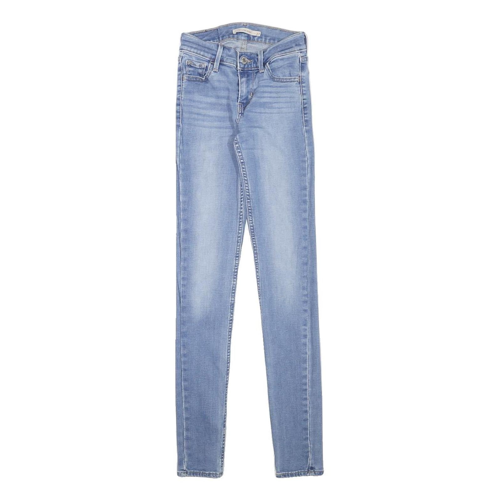 LEVI'S Womens Slim Light Blue Denim Jeans W20 L28 Zip Cotton Blend Skinny Fit Refurbished - N/A refurbished available on Cerqular