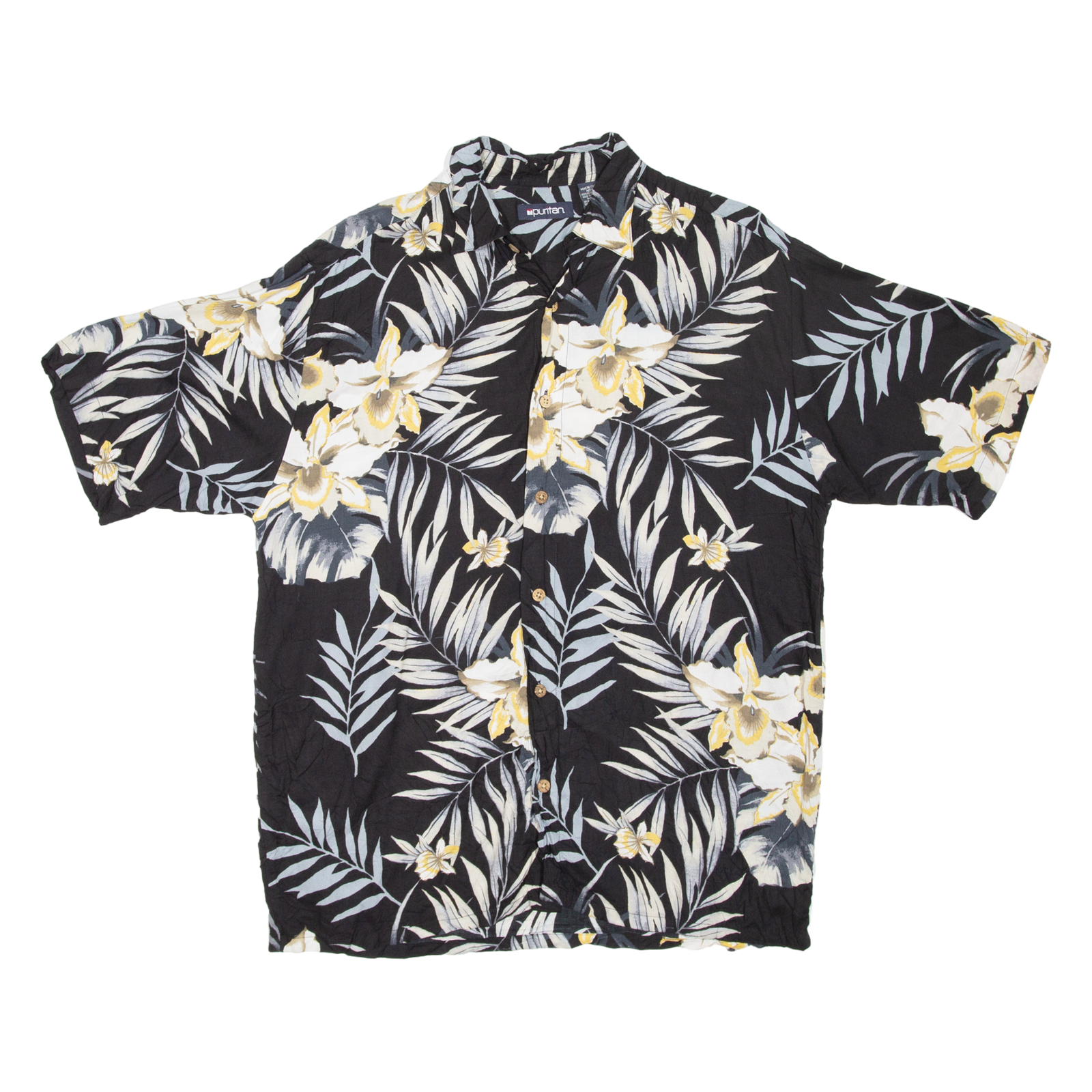 Buy PURITAN Mens Hawaiian Shirt Black Viscose Floral M Refurbished - $18.19 PURITAN Mens Hawaiian Shirt Black Viscose Floral M Refurbished - N/A refurbished available on Cerqular