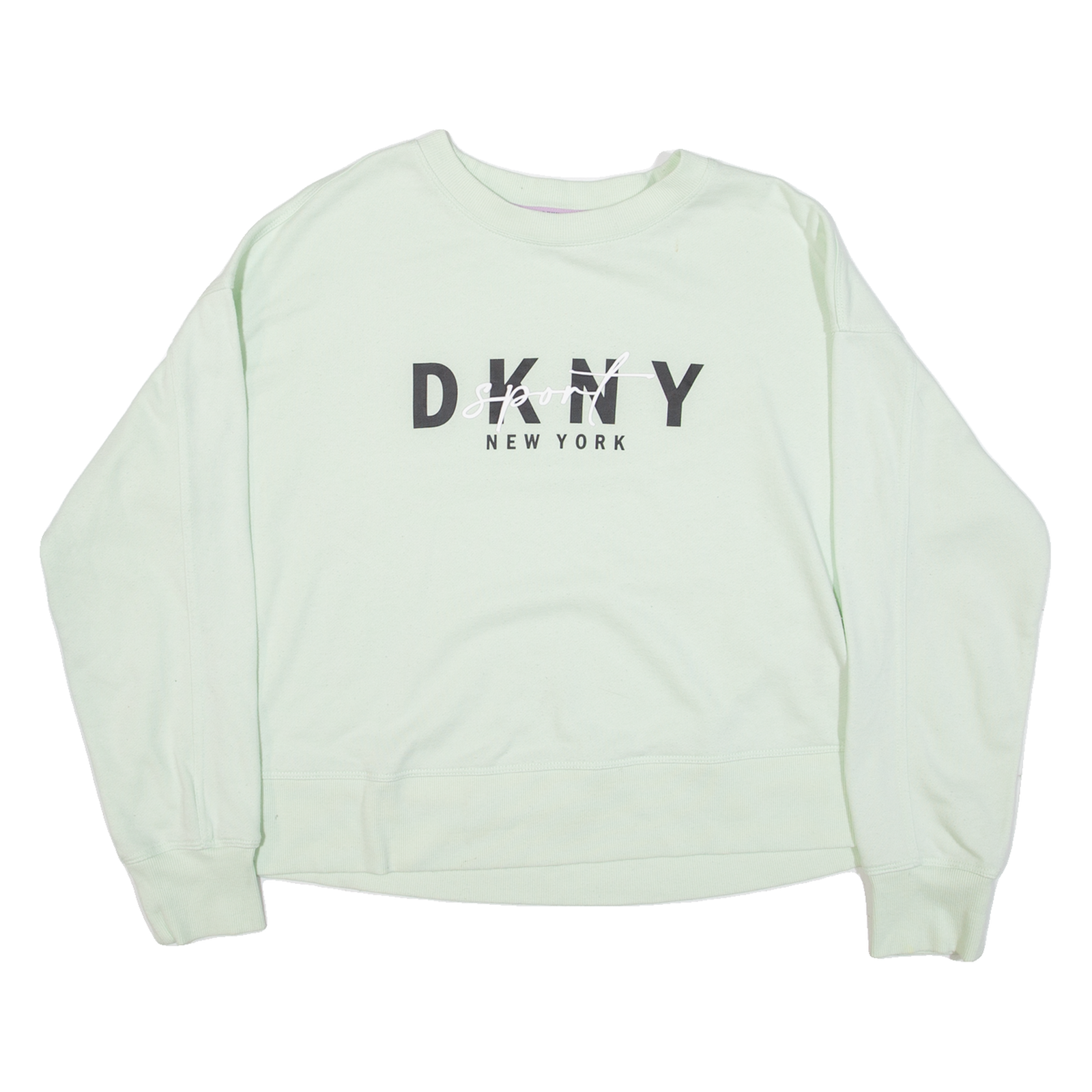DKNY Womens Sweatshirt Green S Refurbished - N/A refurbished available on Cerqular