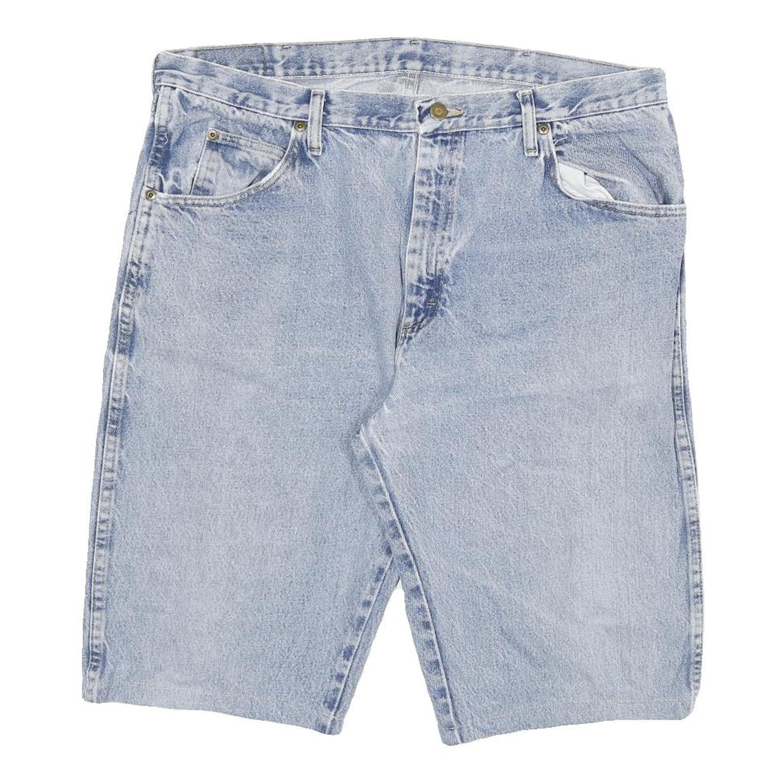 WRANGLER Mens Denim Shorts Light Blue 2XL W36 Casual Cotton Blend Refurbished - N/A refurbished available on Cerqular