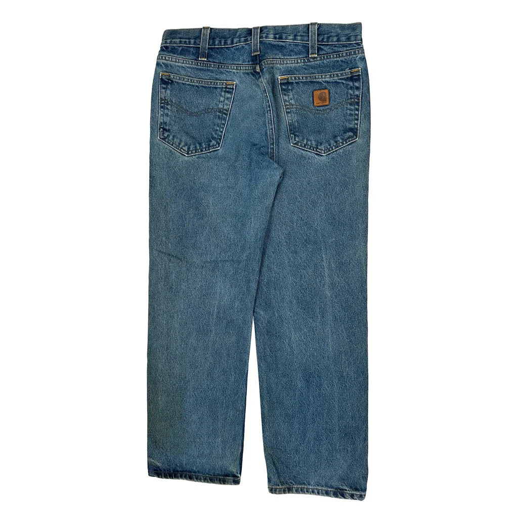 Buy Carhartt Jeans - 34W 30L Blue Cotton Refurbished - $73.69 Carhartt Jeans - 34W 30L Blue Cotton Refurbished - Thrifted (note: this is a term often used to describe second- refurbished available on Cerqular
