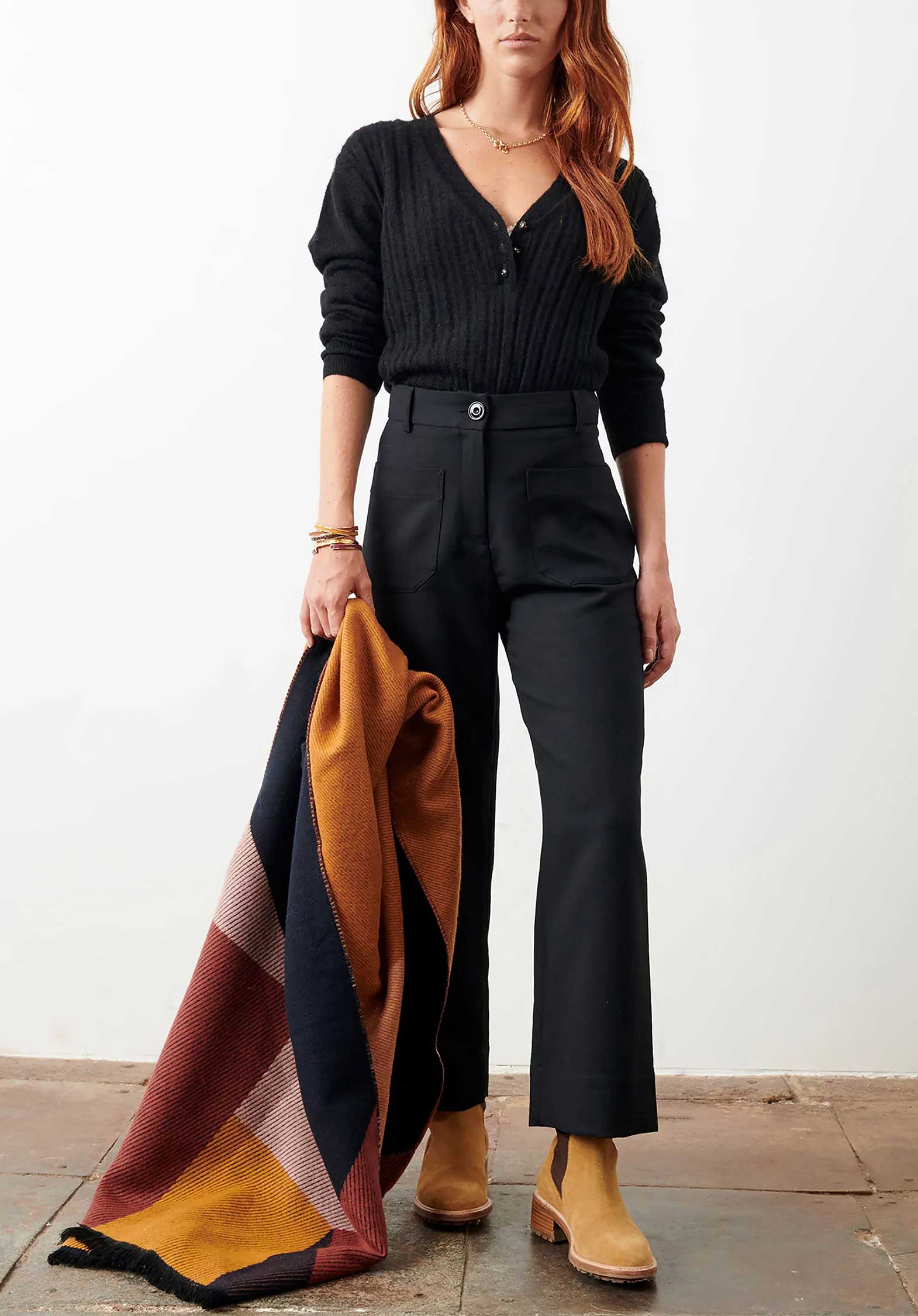 Pants Hudkin Black | Color: BLACK | Size: FR-36 Refurbished - Rue Madame is a known brand, and the standardized name is " refurbished available on Cerqular