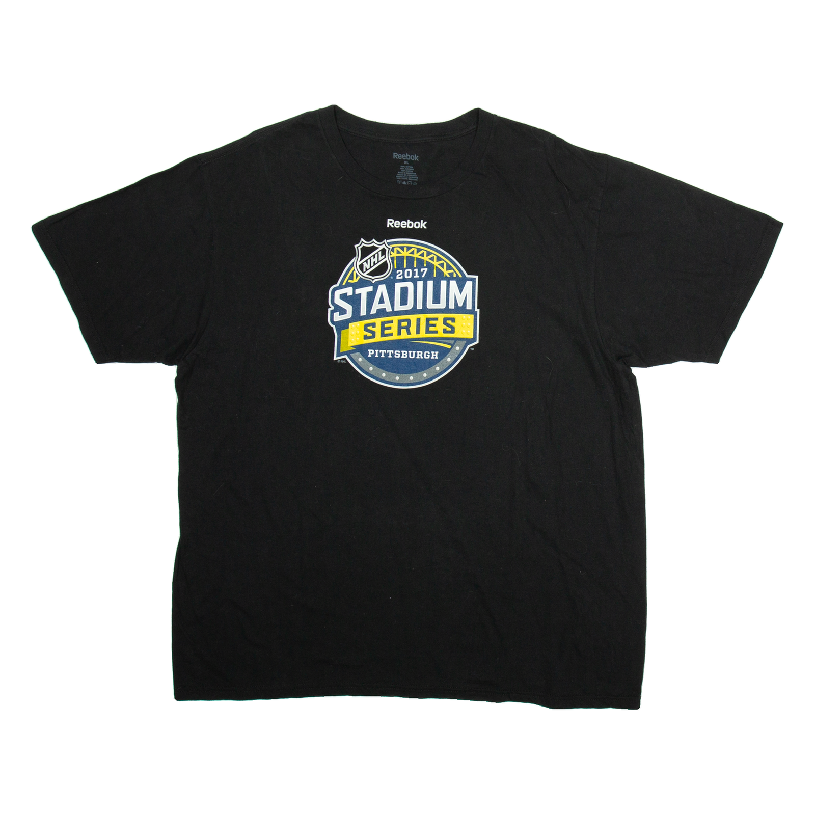 REEBOK NHL Pittsburgh Mens T-Shirt Black USA XL Refurbished - N/A refurbished available on Cerqular
