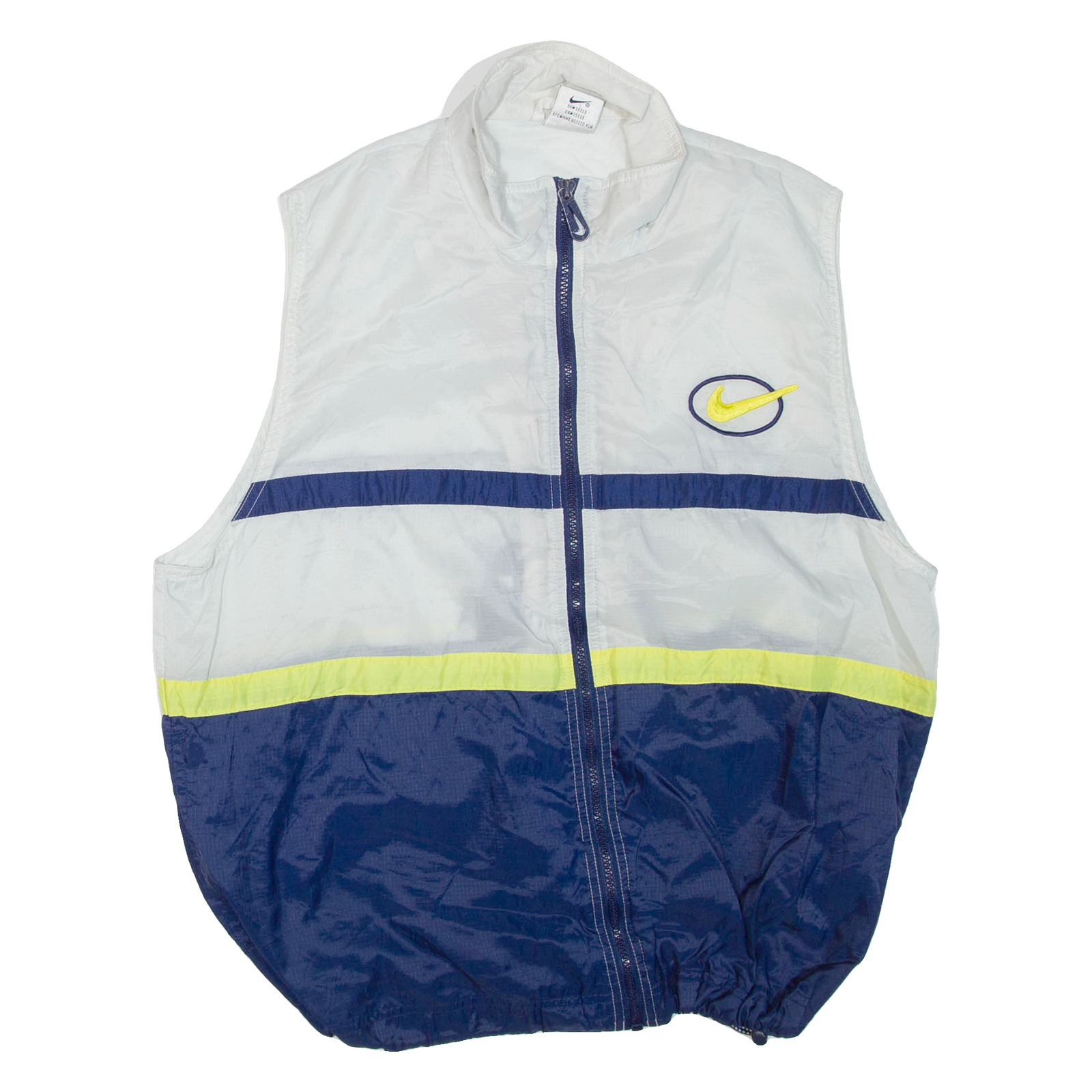 NIKE Womens Gilet Grey Nylon Colourblock L Refurbished - N/A refurbished available on Cerqular