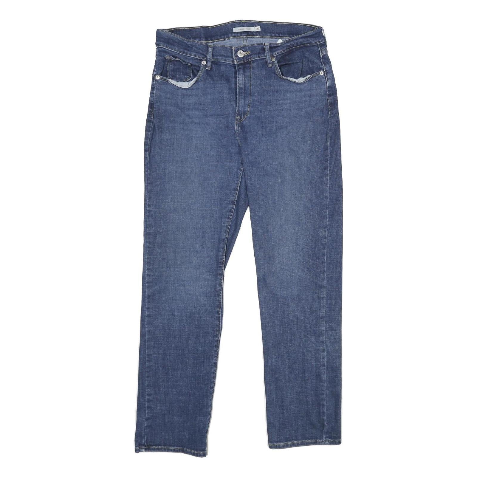 LEVI'S Womens Classic Blue Denim Regular Fit Straight Leg Jeans W29 L29 Stylish Refurbished - N/A refurbished available on Cerqular