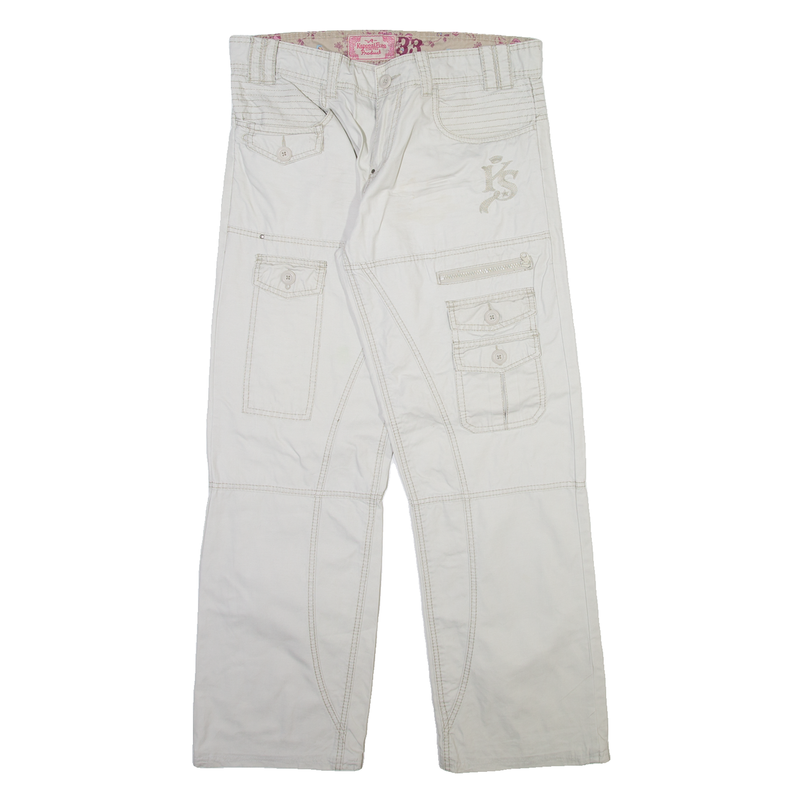 KAPOCAL FIVE Womens Trousers Beige Relaxed Straight W34 L31 Refurbished - N/A refurbished available on Cerqular