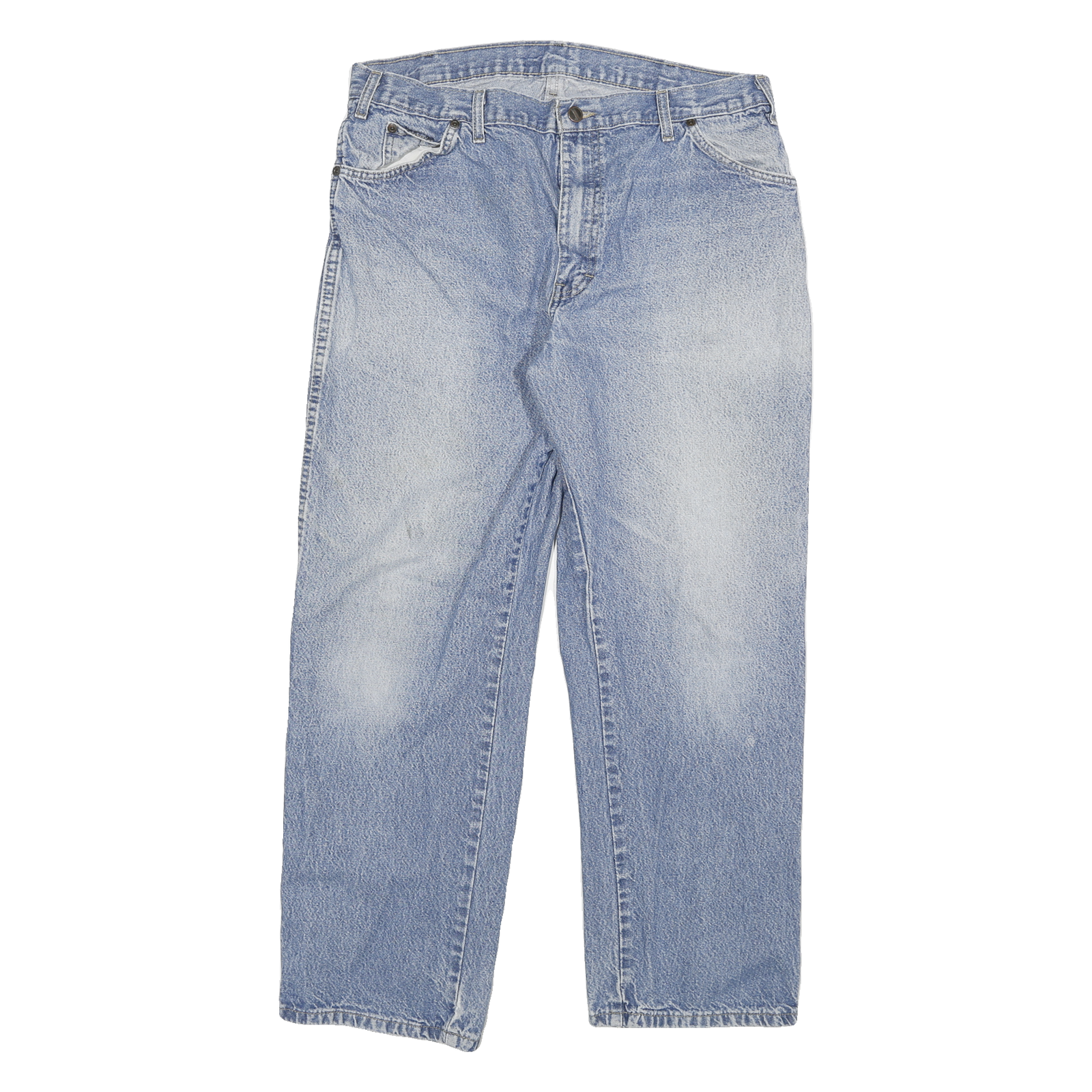 DICKIES Mens Relaxed Blue Denim Light Jeans W34 L29 Classic Cotton Blend Zip Refurbished - N/A refurbished available on Cerqular