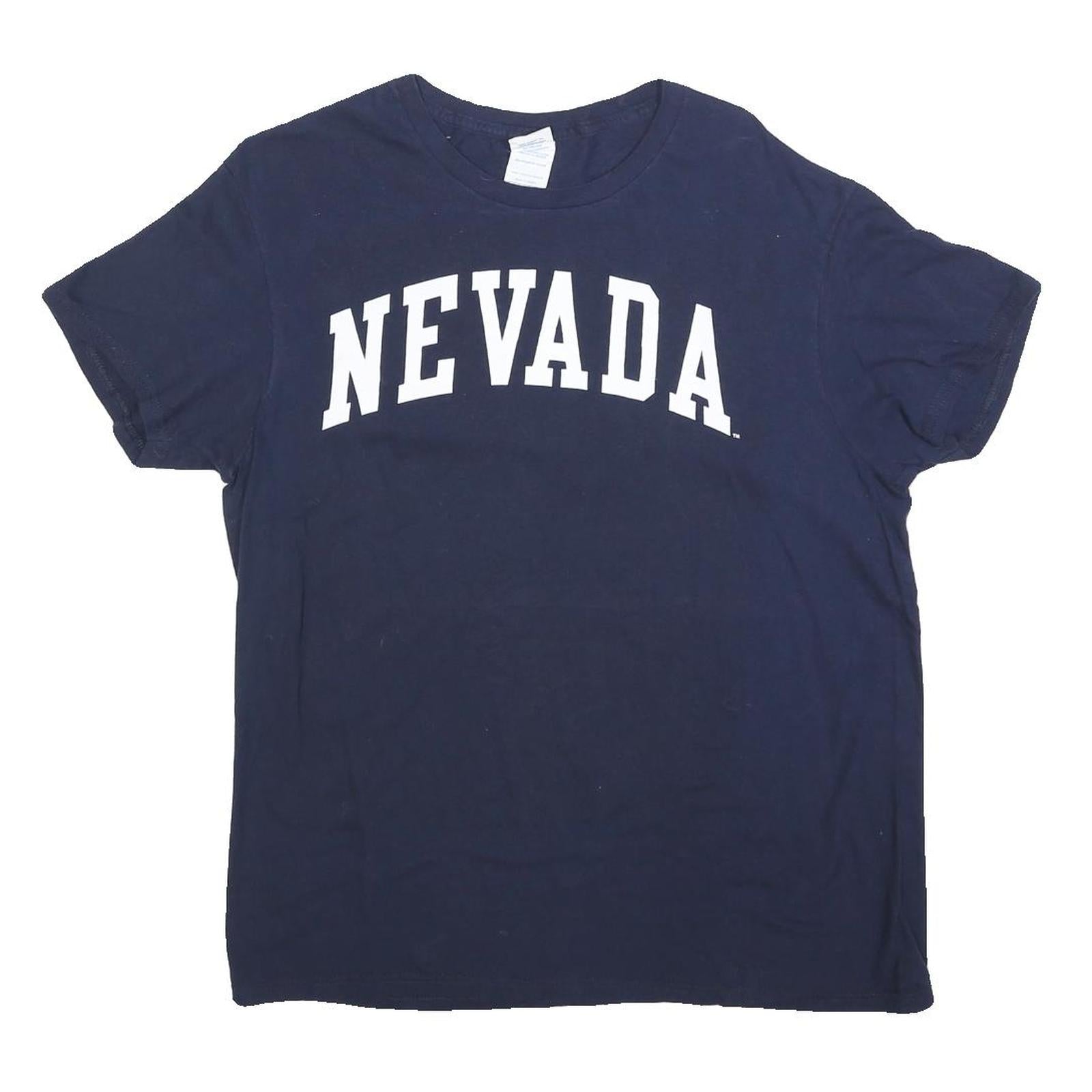 DELTA Mens Navy Blue Nevada Graphic T-Shirt L Short Sleeve Crew Neck Classic Refurbished - N/A refurbished available on Cerqular