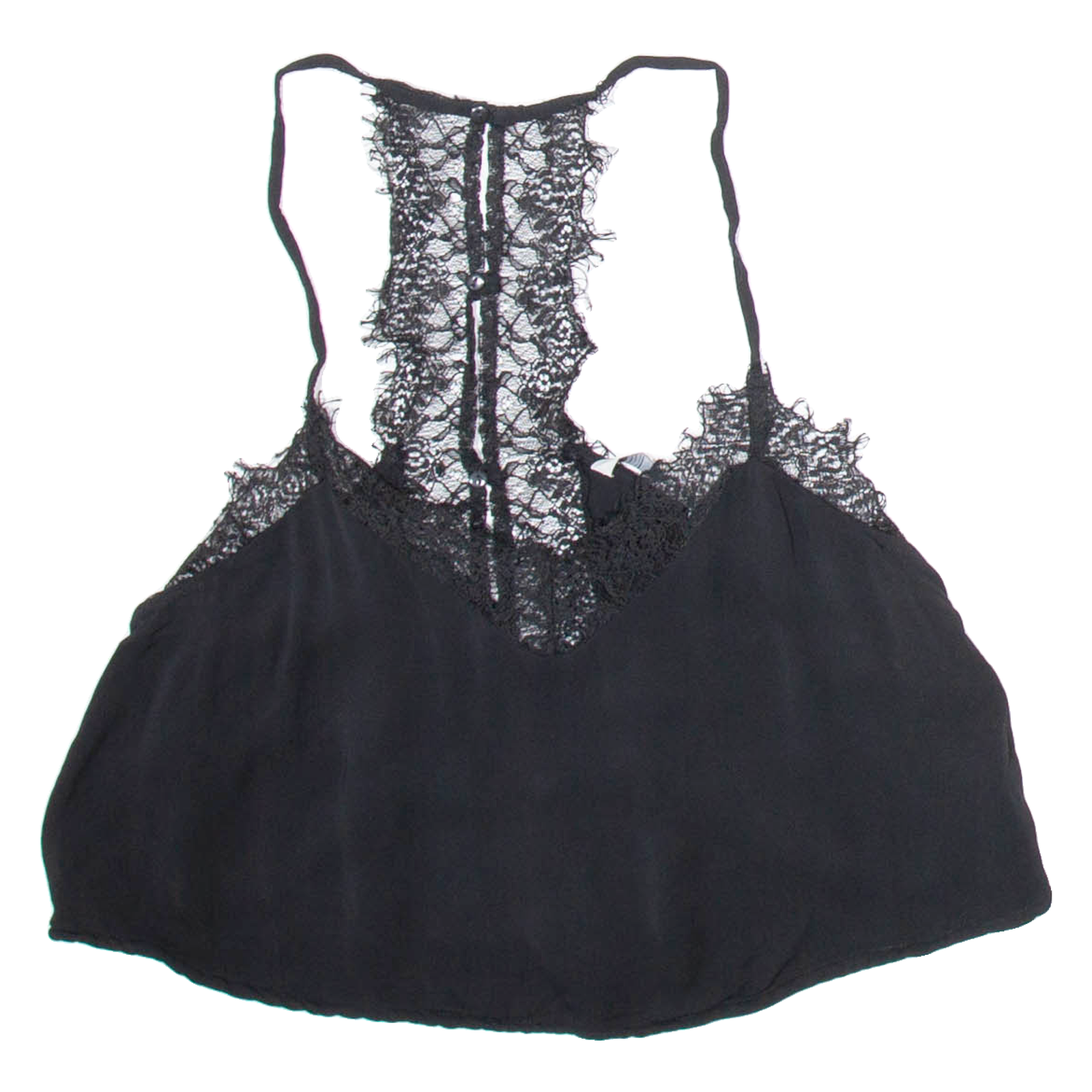 ZARA Womens Racer Back Vest Black V-Neck Sleeveless Viscose XS Refurbished - N/A refurbished available on Cerqular