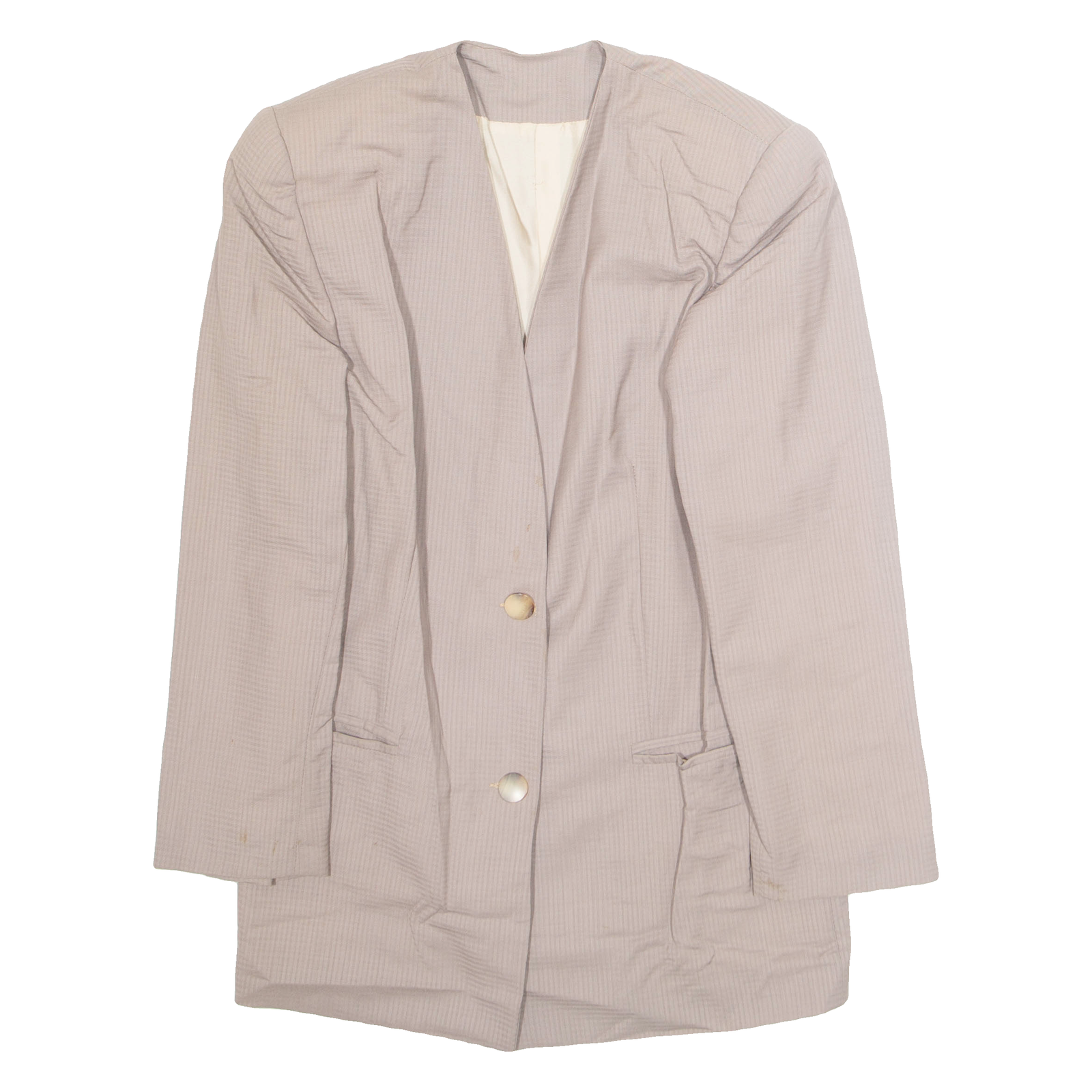 WOLLIEO Womens Blazer Jacket Beige L Refurbished - N/A refurbished available on Cerqular