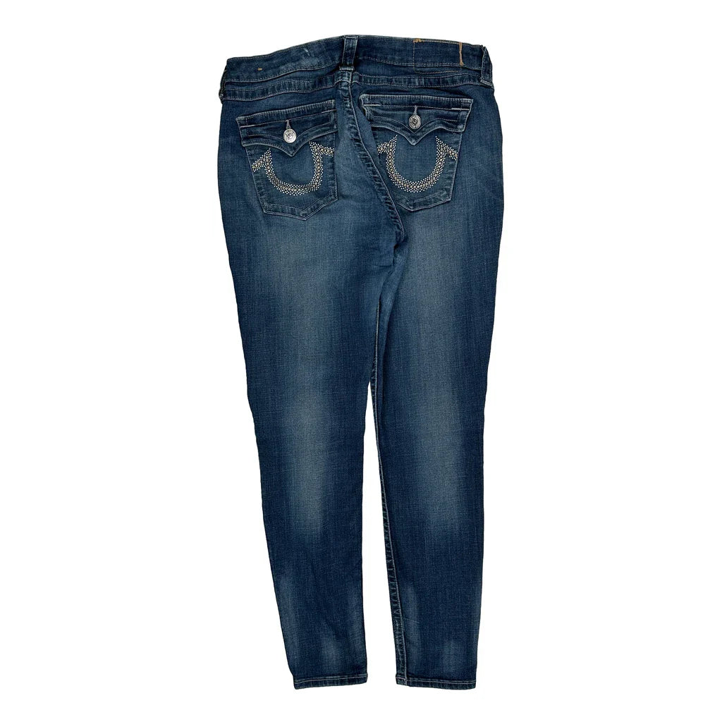 True Religion Skinny Jeans - 31W UK 10 Blue Cotton Blend Refurbished - Thrifted (note: this is a term often used to describe second- refurbished available on Cerqular