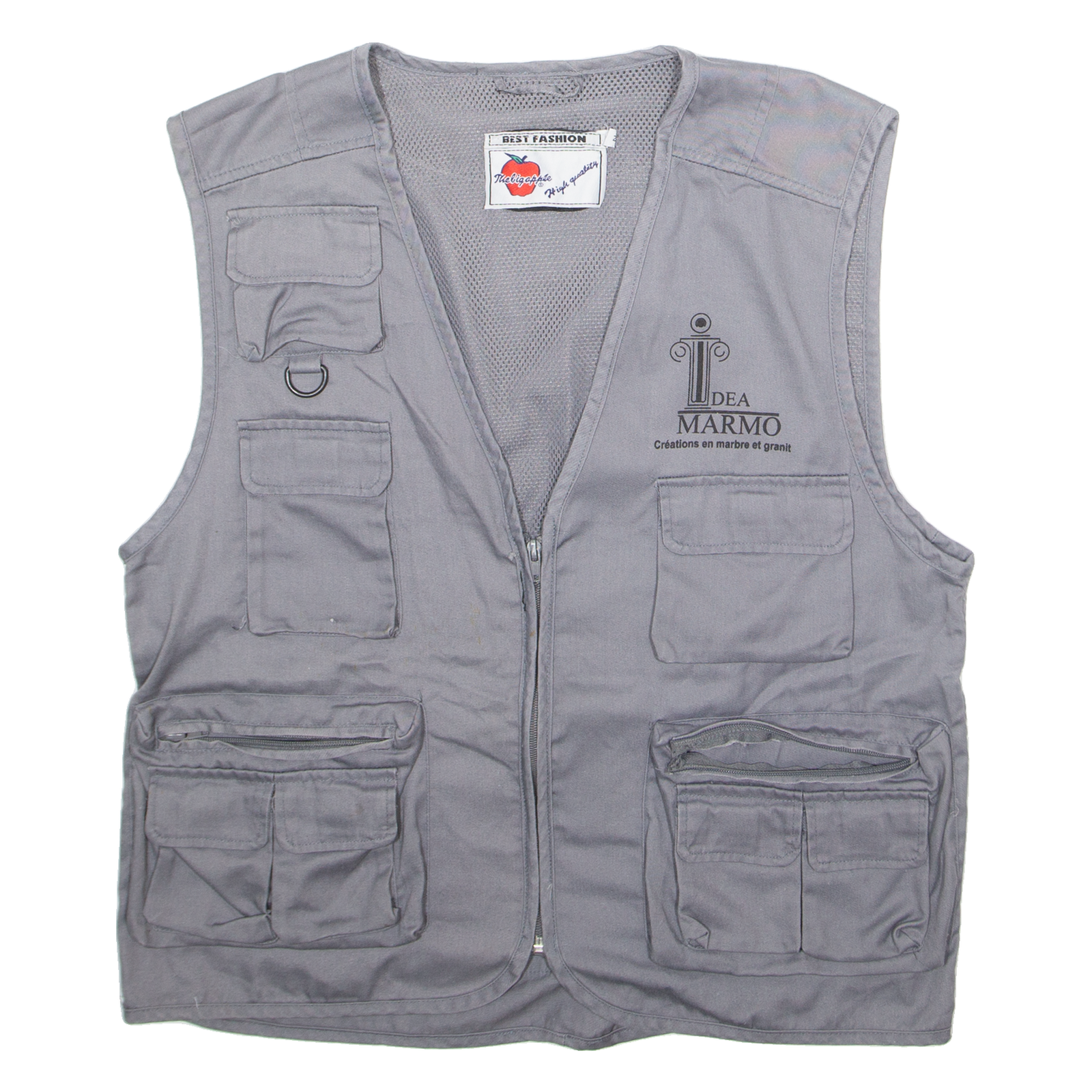 BEST FASHION Idea Marmo Utility Mens Gilet Grey Twill 90s L Refurbished - N/A refurbished available on Cerqular