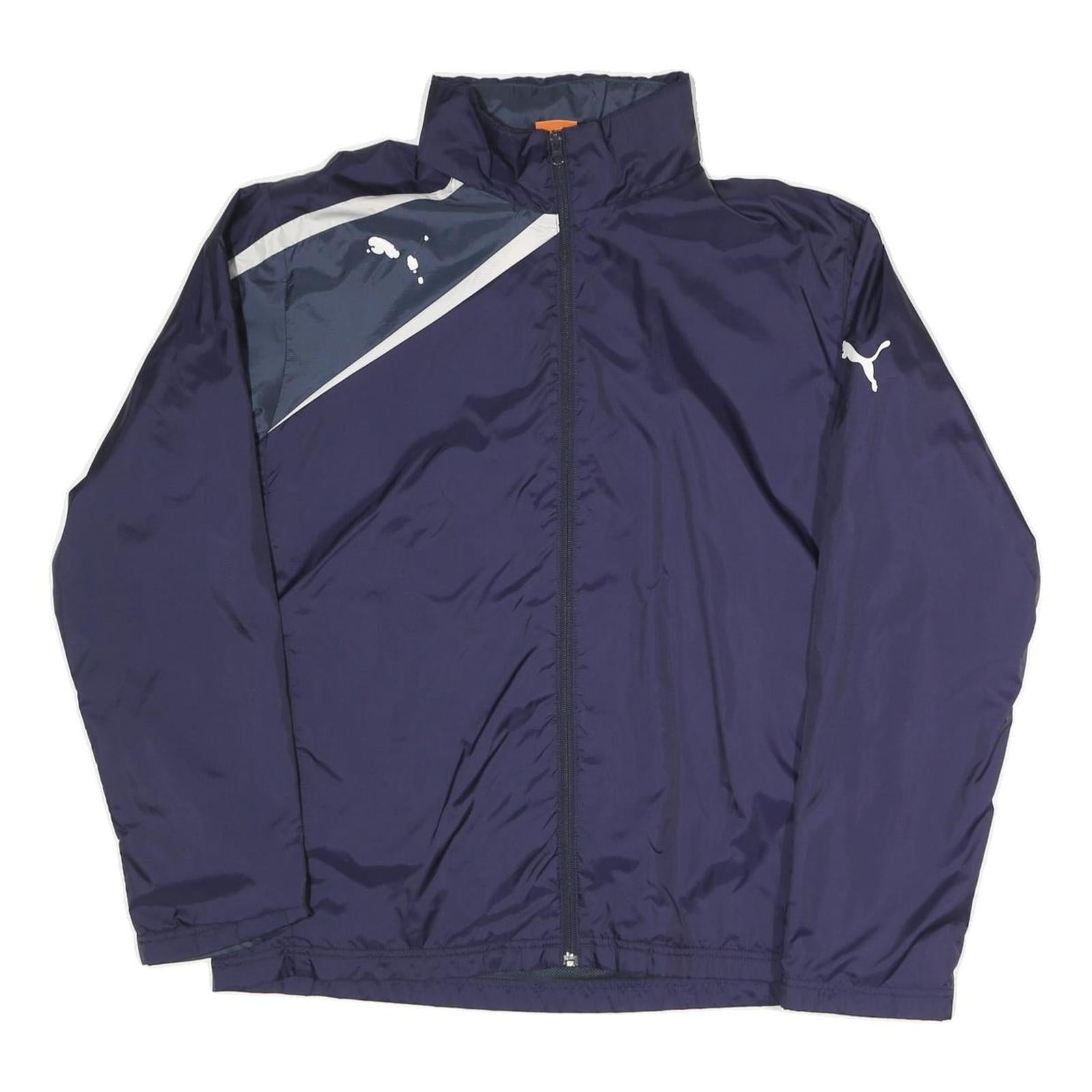 PUMA Mens Navy Blue Polyester Blend Track Jacket L Zip Sportswear Lightweight Refurbished - N/A refurbished available on Cerqular