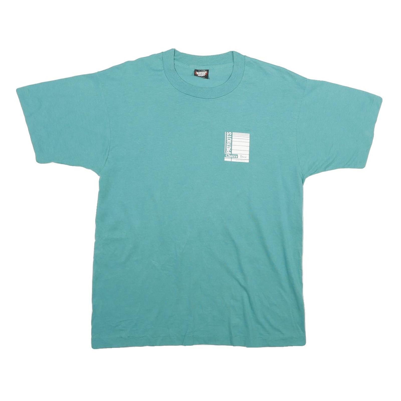SCREEN STARS Mens Blue Cherry Tree Class Of 93 Graphic T-Shirt L Short Sleeve Refurbished - N/A refurbished available on Cerqular