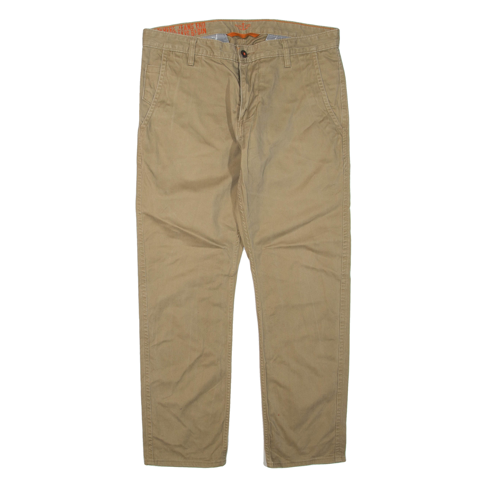 DOCKERS Chino Mens Trousers Beige Regular Tapered W32 L27 Refurbished - N/A refurbished available on Cerqular