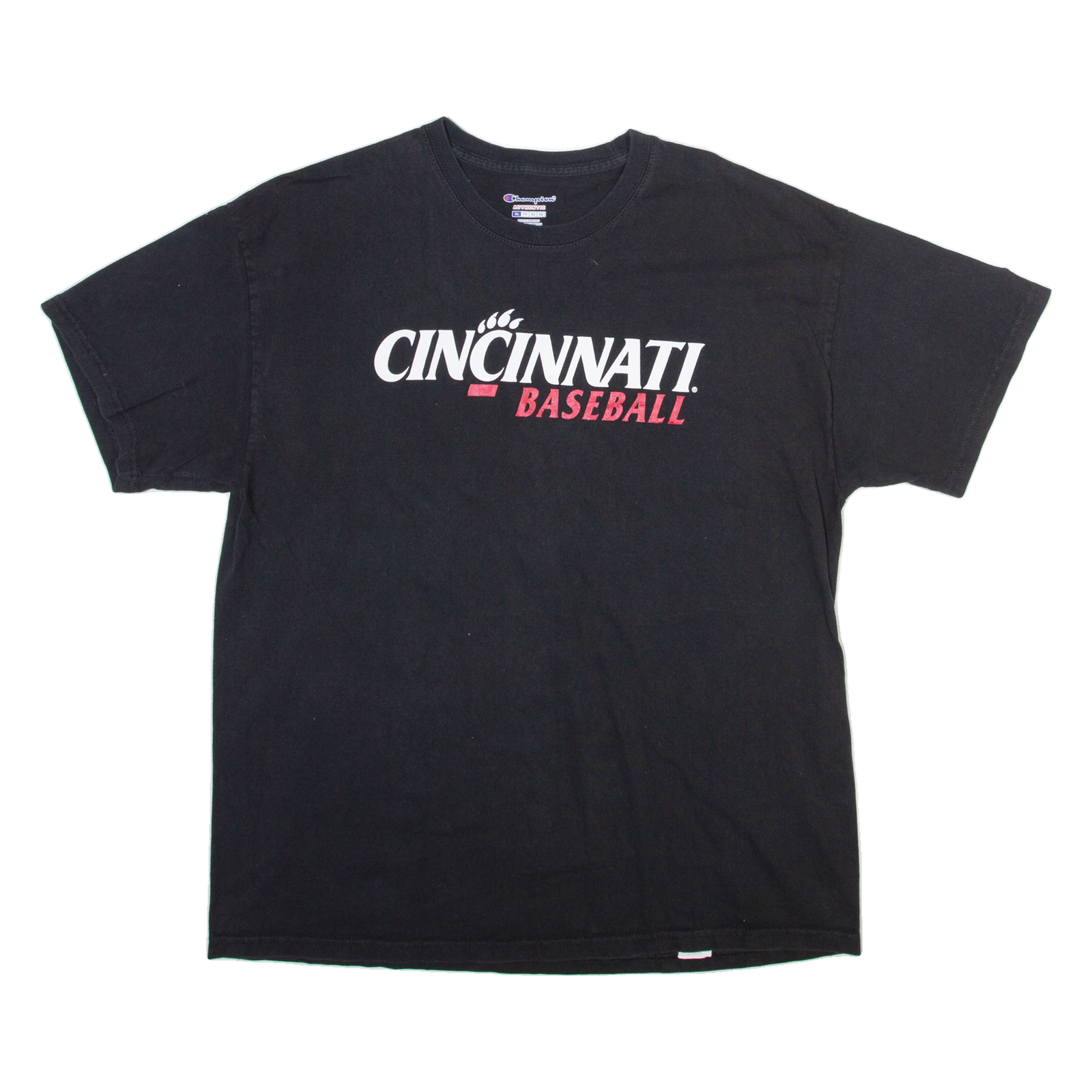 CHAMPION Cincinnati Baseball Mens T-Shirt Black USA XL Refurbished - N/A refurbished available on Cerqular
