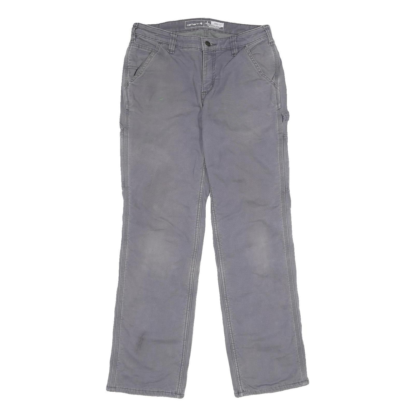 Buy CARHARTT Womens Cotton Blend Grey Loose Fit Straight Leg Trousers W30 L32 Refurbished - $49.39 CARHARTT Womens Cotton Blend Grey Loose Fit Straight Leg Trousers W30 L32 Refurbished - N/A refurbished available on Cerqular