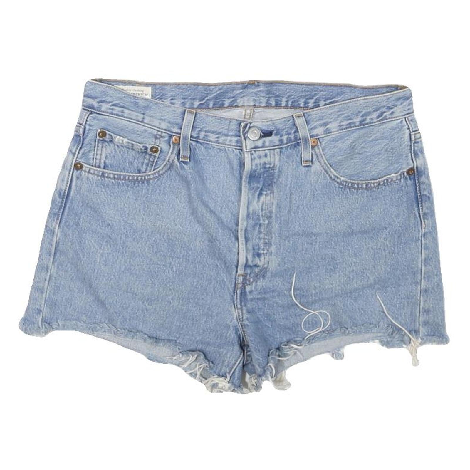 LEVI'S Womens Denim Blue Cut-Off Shorts L W31 Casual Stylish Summer Refurbished - N/A refurbished available on Cerqular