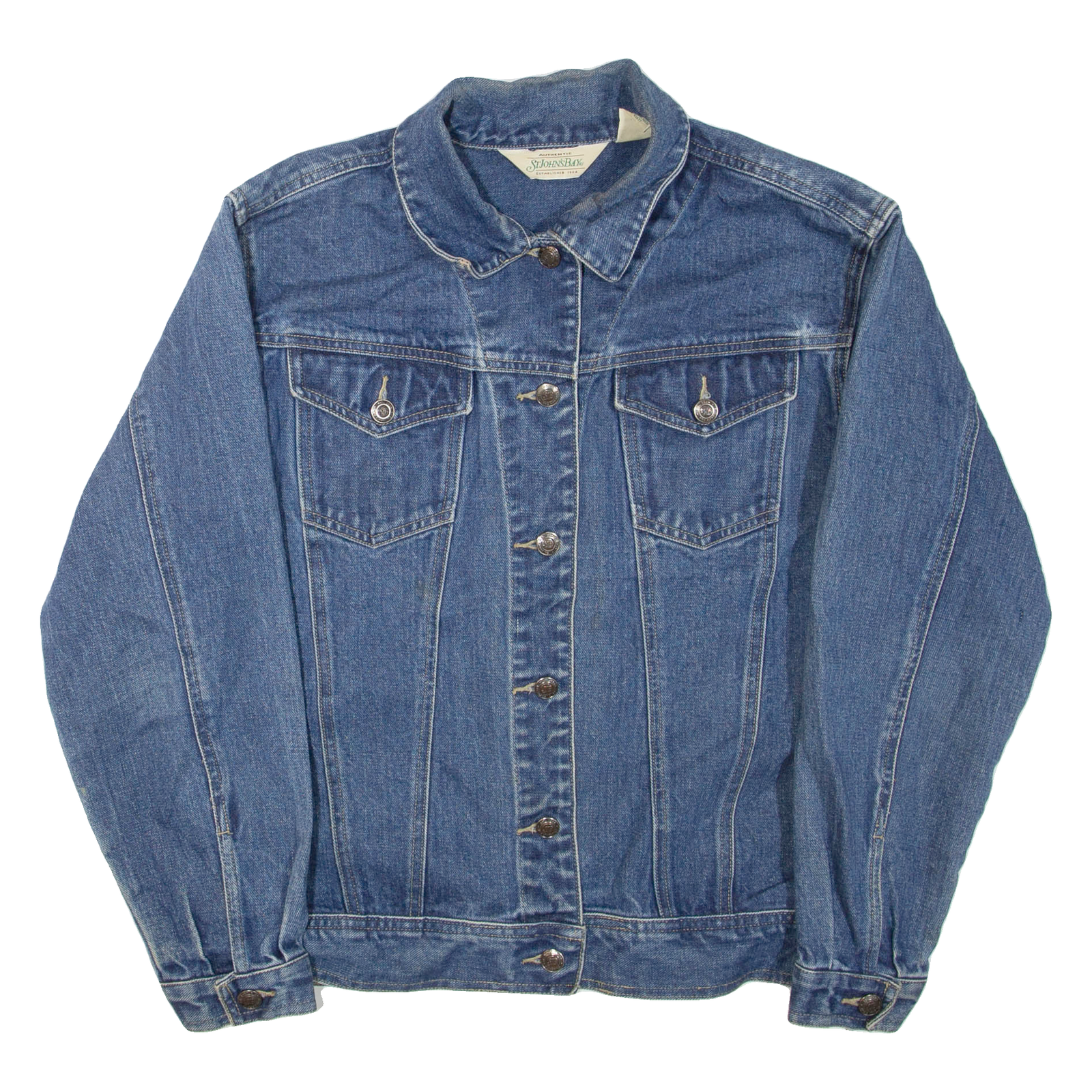 ST JOHN'S BAY Mens Denim Jacket Blue M Refurbished - N/A refurbished available on Cerqular