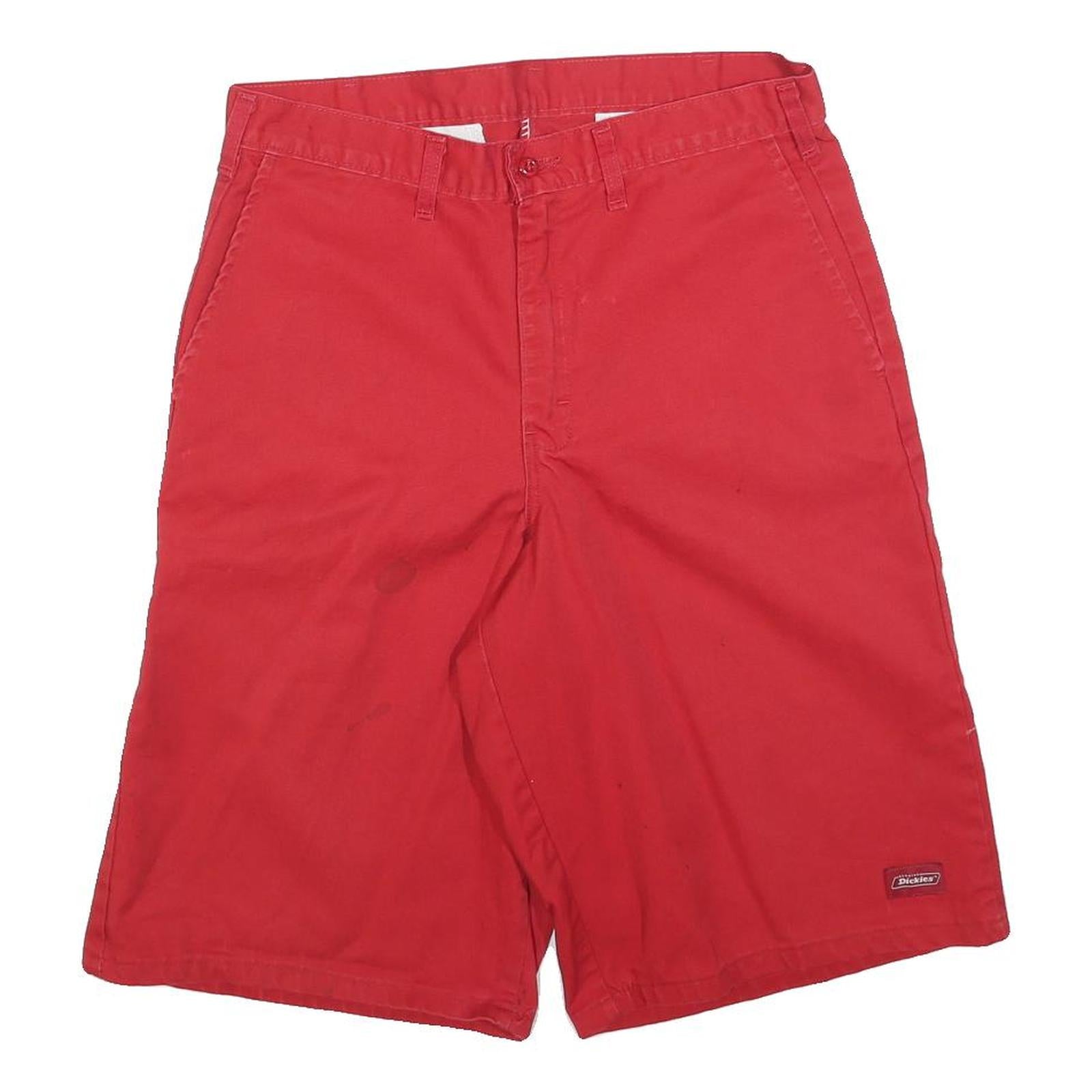 DICKIES Mens Red Casual Shorts M W32 Cotton Blend Workwear Refurbished - N/A refurbished available on Cerqular