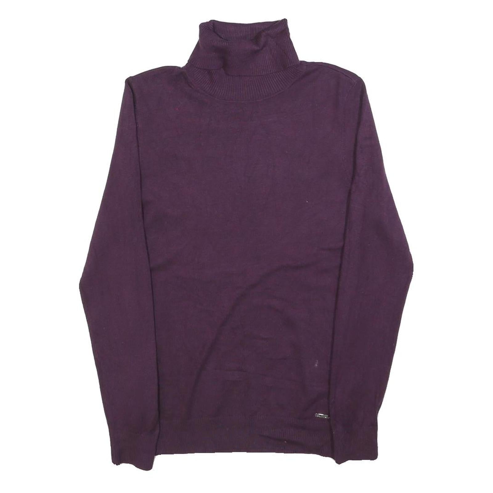 Buy CALVIN KLEIN Womens Purple Plain Pullover Roll Neck Basic Knit M Soft Jumper Refurbished - $50.69 CALVIN KLEIN Womens Purple Plain Pullover Roll Neck Basic Knit M Soft Jumper Refurbished - N/A refurbished available on Cerqular