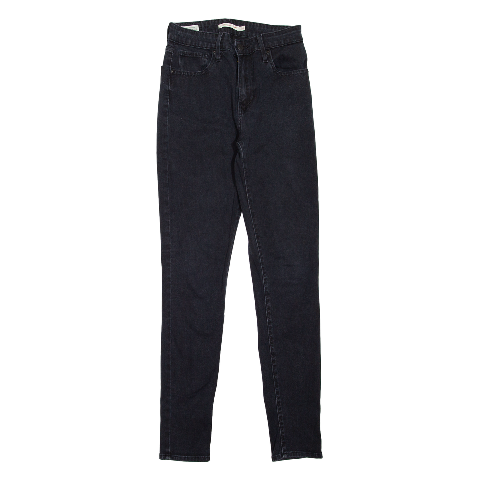LEVI'S 721 High Rise BIG E Womens Jeans Black Slim Skinny W26 L30 Refurbished - N/A refurbished available on Cerqular