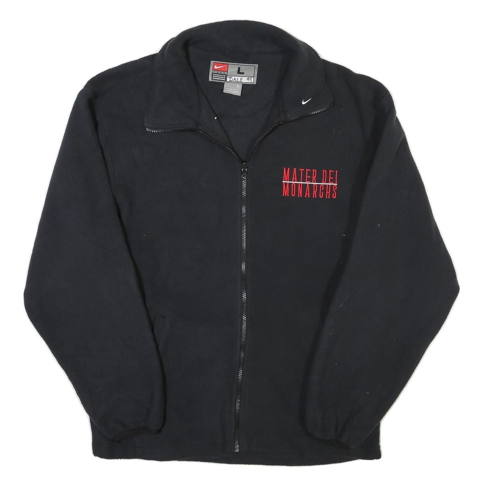 NIKE Mens Black Mater Dei Monarchs Track Jacket L Polyester Blend Zip Casual Refurbished - N/A refurbished available on Cerqular