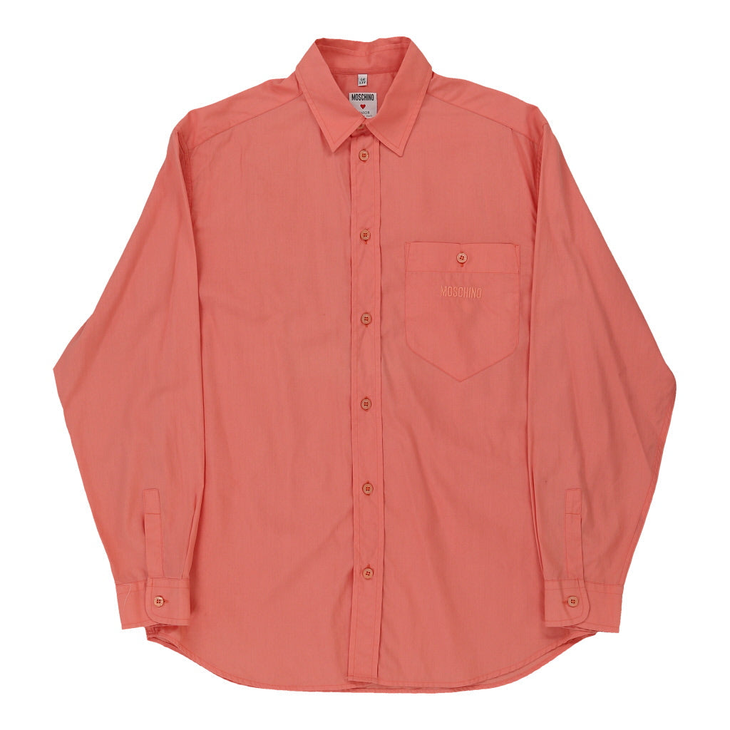 Buy Age 13 Moschino Shirt - Large Orange Cotton | Size: large Refurbished - $32.02 Age 13 Moschino Shirt - Large Orange Cotton | Size: large Refurbished - N/A (Preloved Designer is not a specific brand, it refurbished available on Cerqular