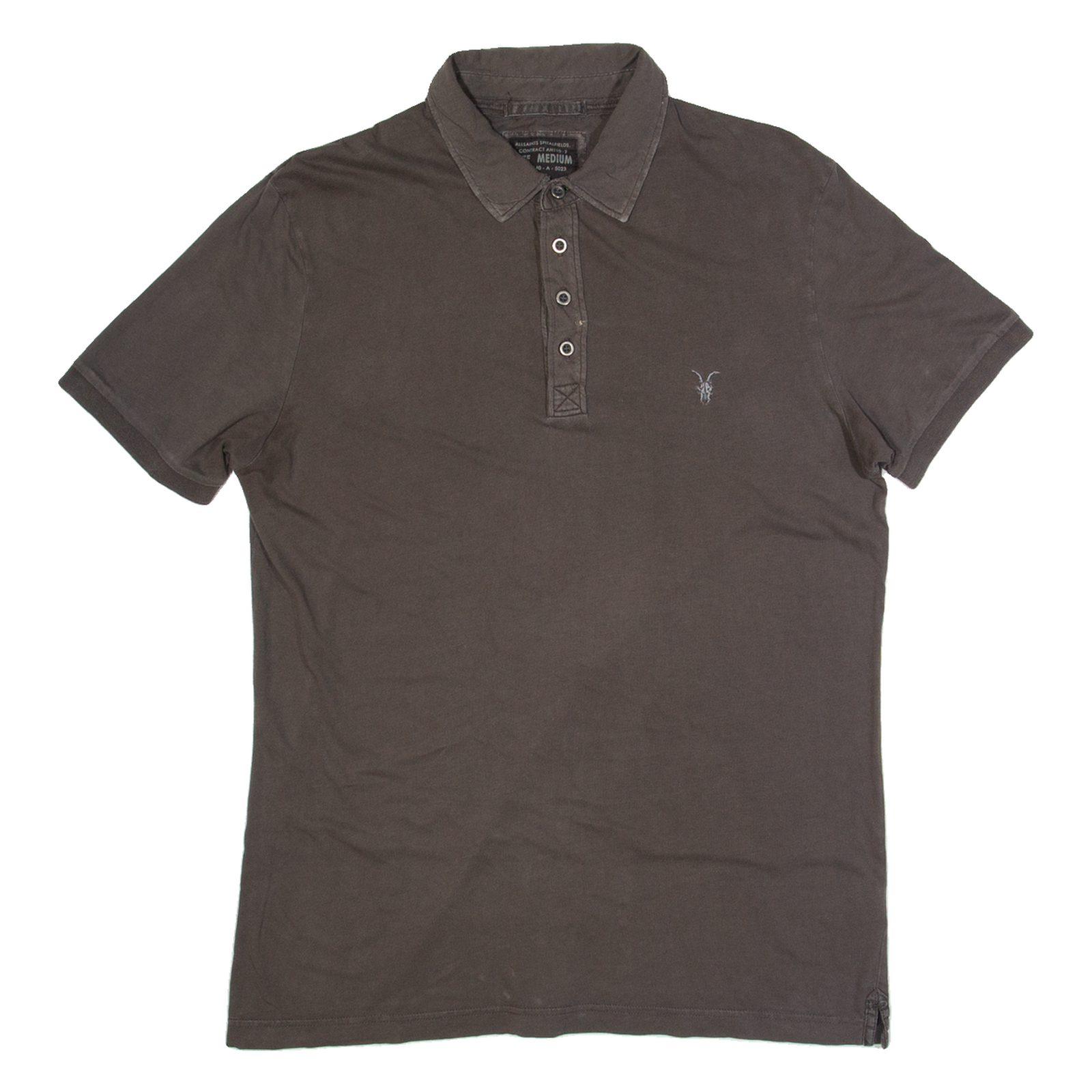 ALL SAINTS Mens Polo Shirt Brown M Refurbished - N/A refurbished available on Cerqular