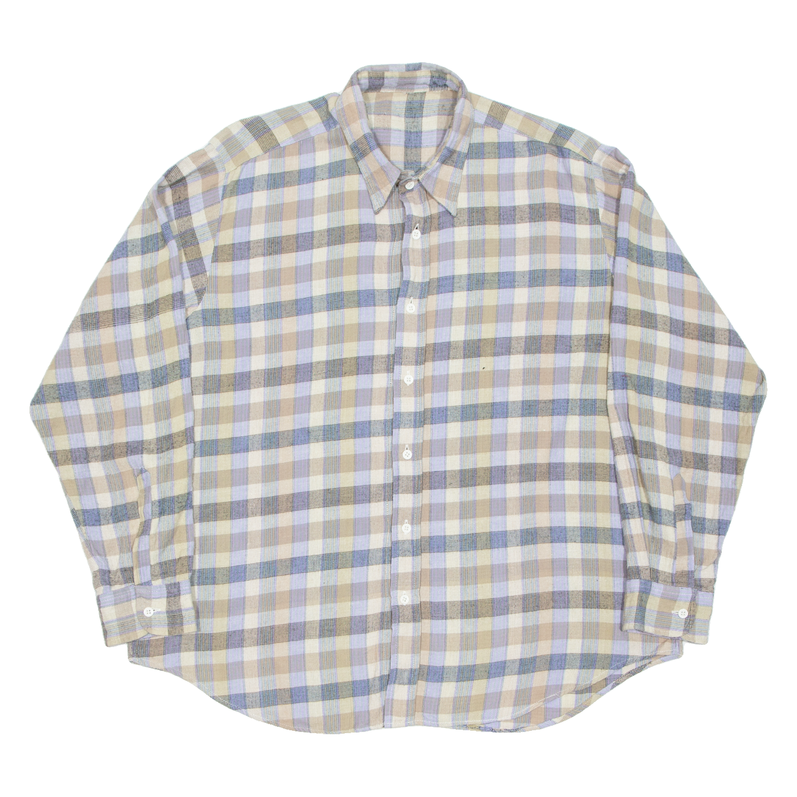 Mens Flannel Shirt Purple Check Long Sleeve XL Refurbished - N/A refurbished available on Cerqular