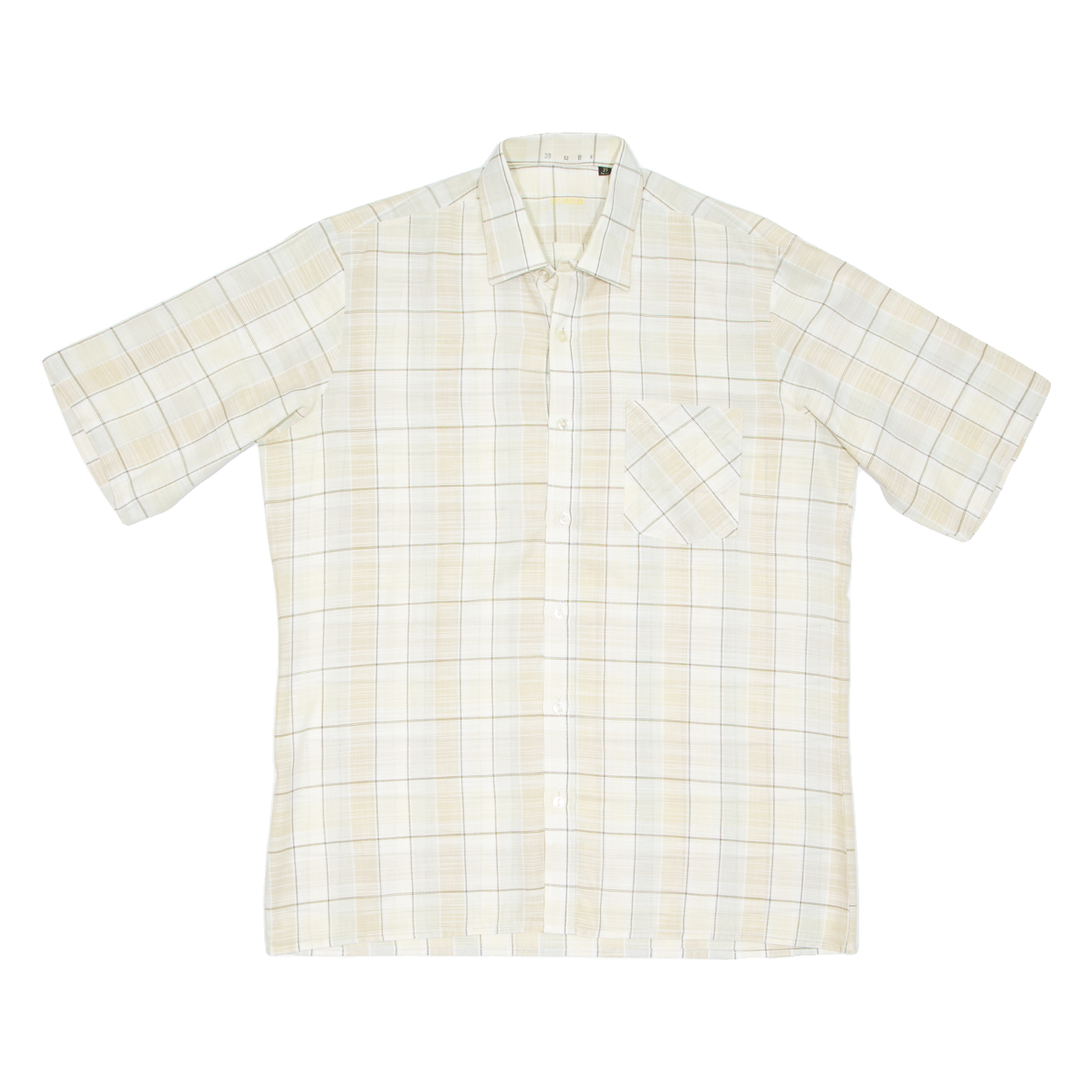 Mens Shirt Beige Check L Refurbished - N/A refurbished available on Cerqular