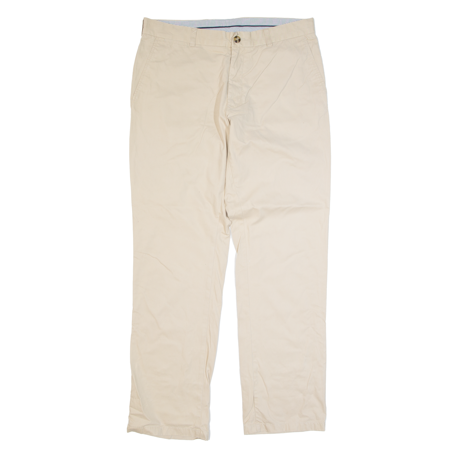 TOMMY HILFIGER Chino Mens Trousers Beige Regular Straight W36 L33 Refurbished - N/A refurbished available on Cerqular