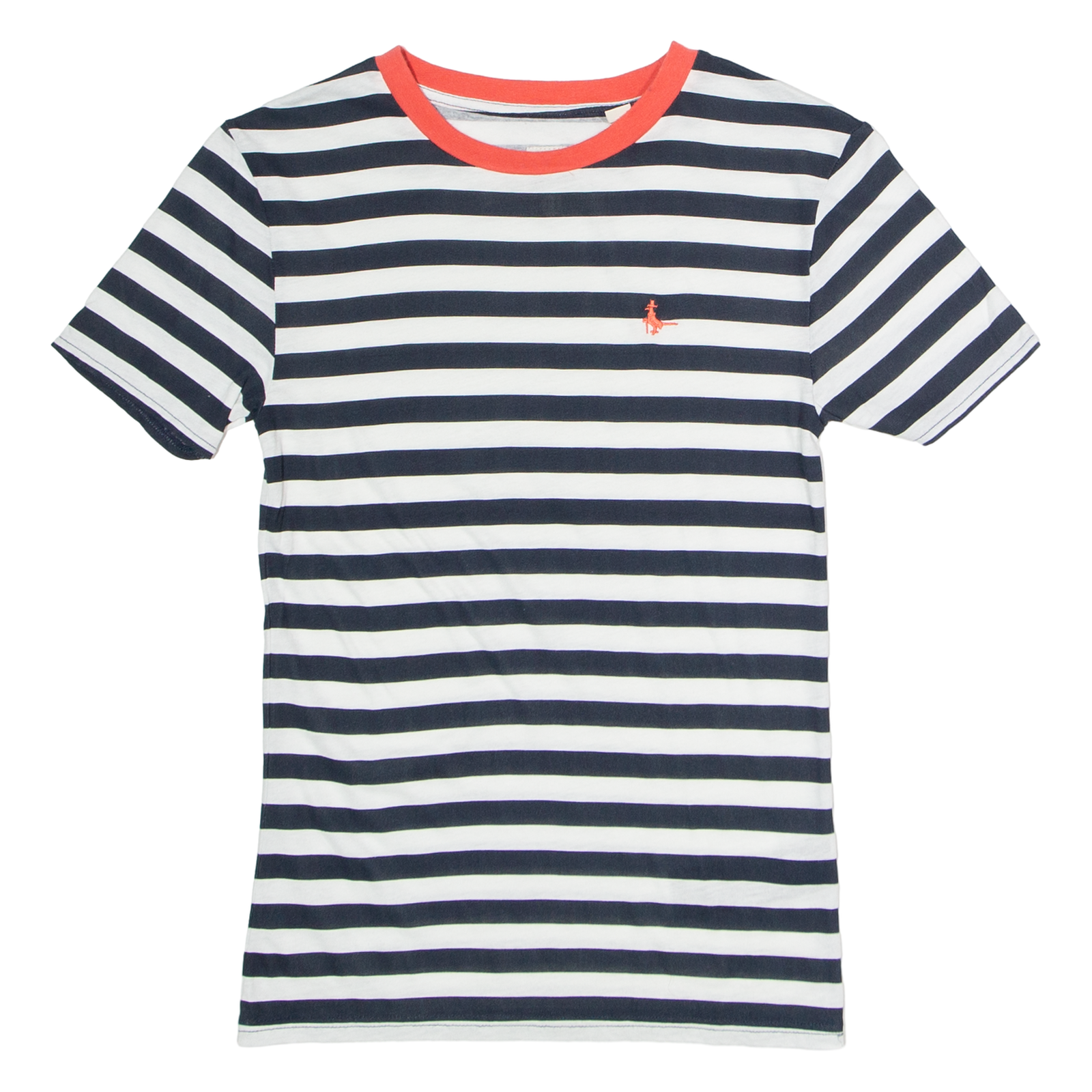 JACK WILLS Striped Womens T-Shirt White Crew Neck UK 6 Refurbished - N/A refurbished available on Cerqular