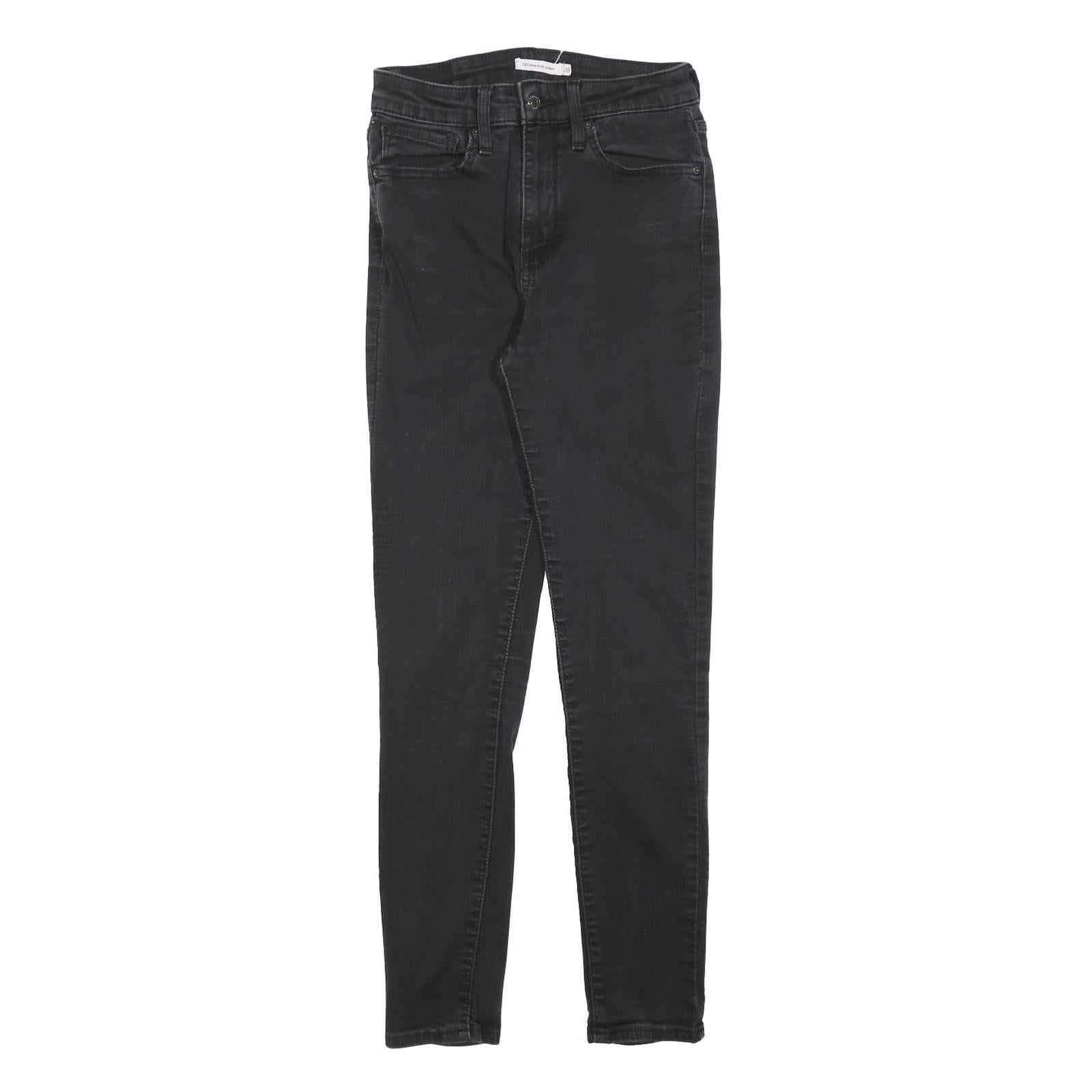 LEVI'S 721 Womens Jeans Black Slim Skinny Denim Dark W28 L30 Stylish Zip Refurbished - N/A refurbished available on Cerqular