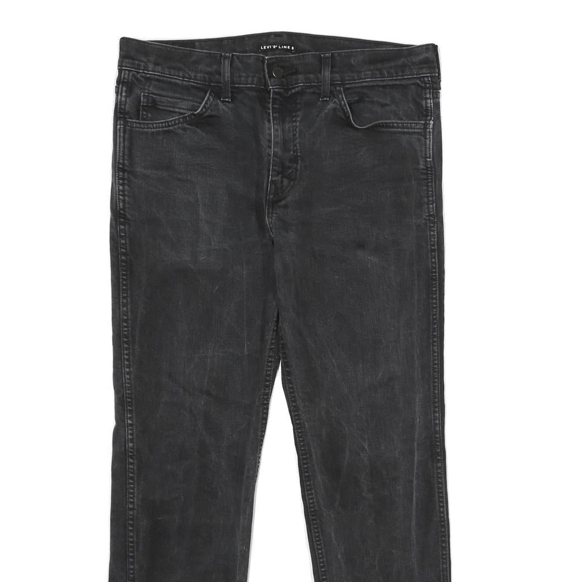 LEVI'S Line 8 Mens Jeans Black Regular Straight Denim Medium W33 L30 Stylish Refurbished - N/A refurbished available on Cerqular
