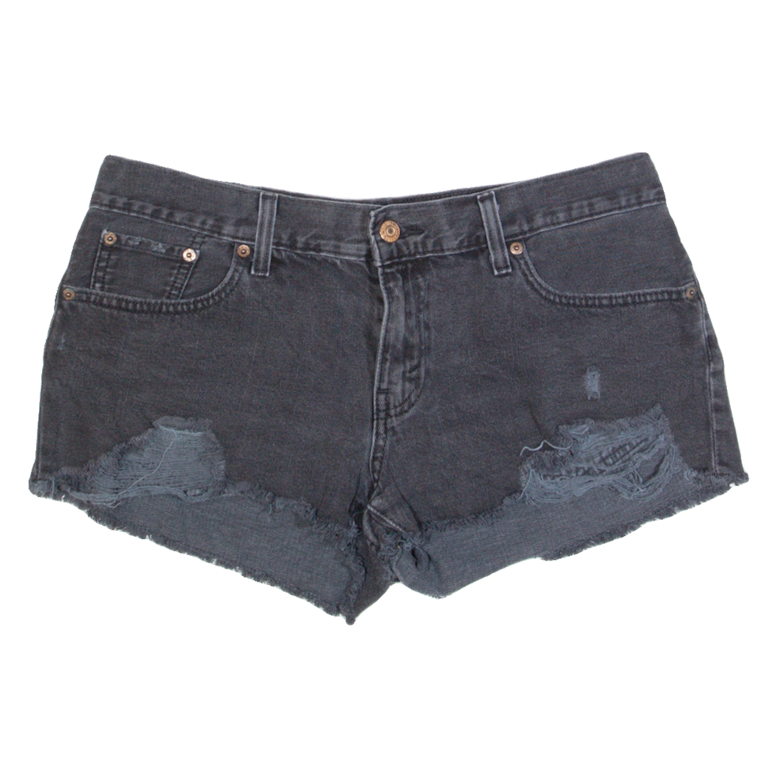 LEVI'S Womens Denim Shorts Black M W30 Refurbished - N/A refurbished available on Cerqular