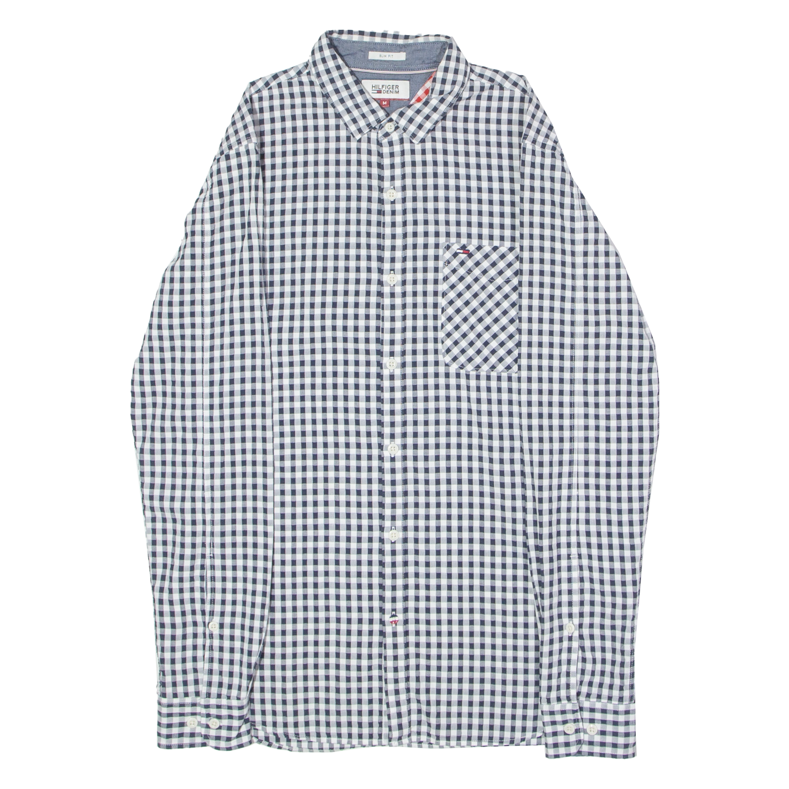 TOMMY HILFIGER Slim Fit Mens Shirt Black Gingham Long Sleeve M Refurbished - N/A refurbished available on Cerqular