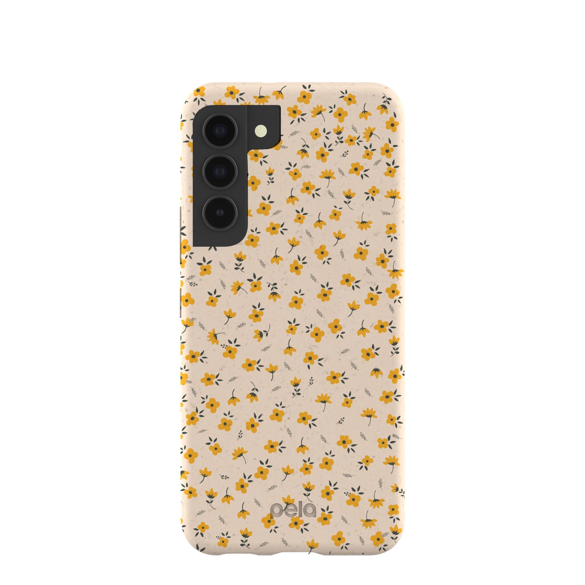 Seashell Little Yellow Flowers Samsung Galaxy S22 Case Refurbished - Pela Case refurbished available on Cerqular