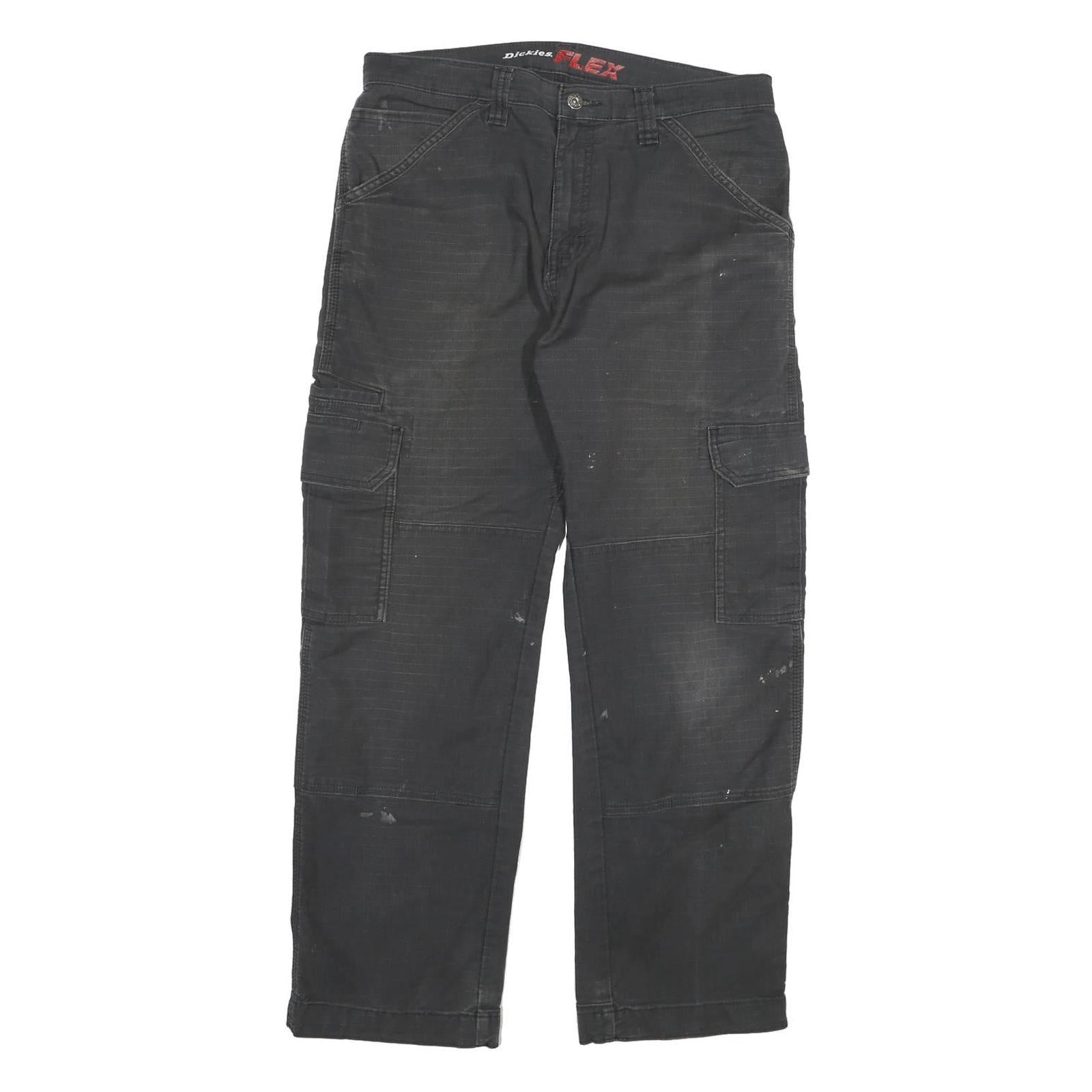 DICKIES Mens Cotton Blend Black Regular Straight Trousers W32 L30 Workwear Zip Refurbished - N/A refurbished available on Cerqular