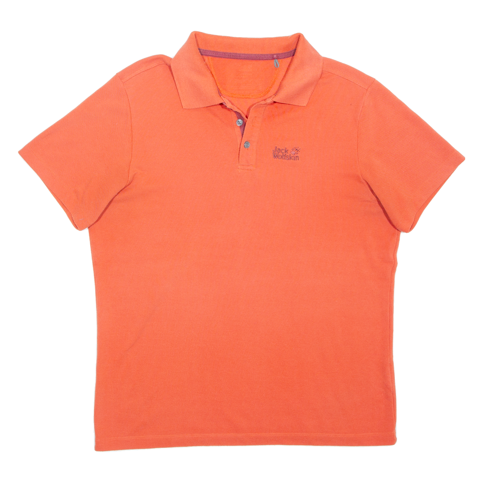 JACK WOLFSKIN Mens Polo Shirt Orange L Refurbished - N/A refurbished available on Cerqular